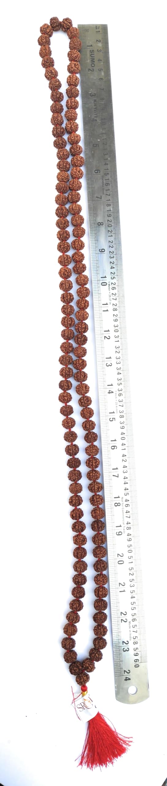 Apnisanskriti Premium Lab Certified Semi Chikni Pathri Rudraksha Mala 13mm (Pack of 1)