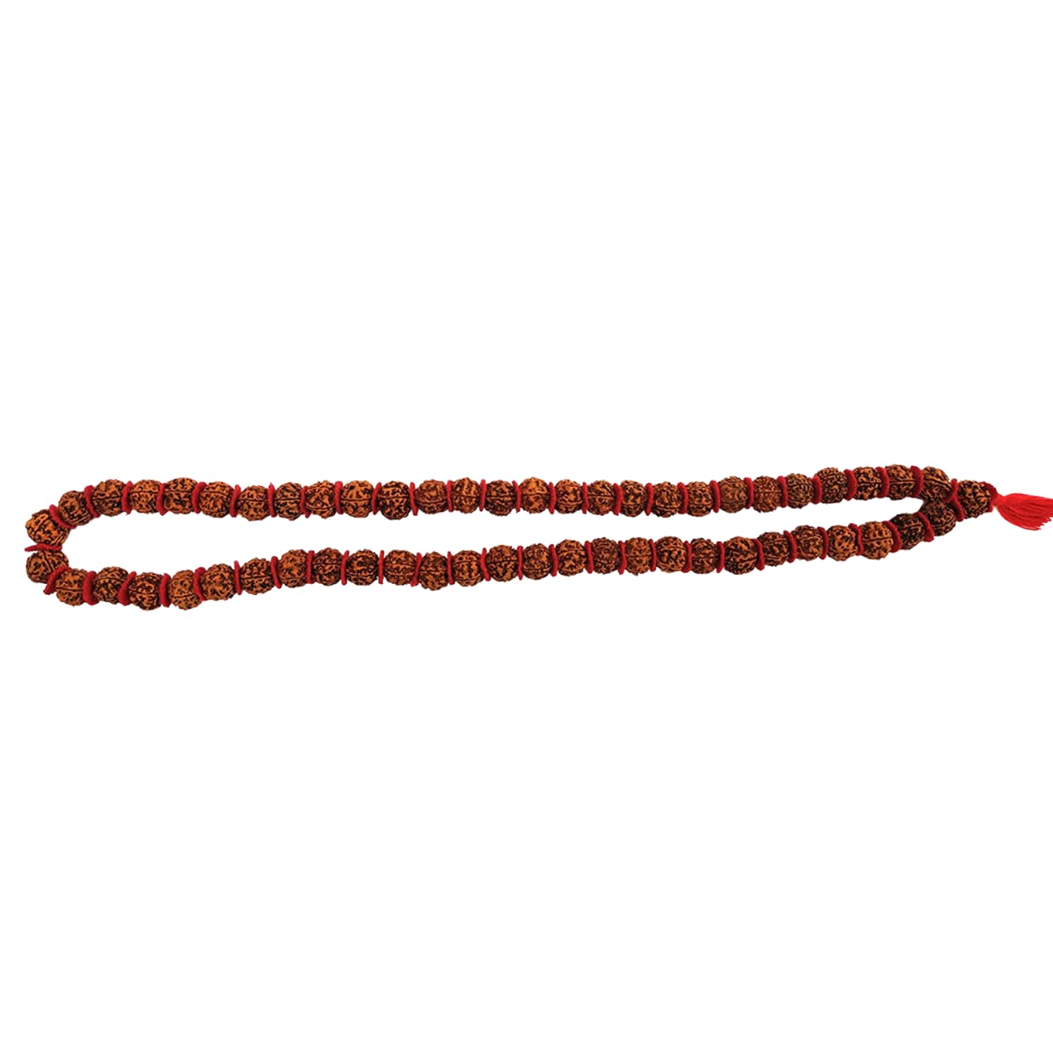 Apnisanskriti 5 Mukhi Rudraksha Kantha Mala for Jaap and Men/Women Wearing (20 mm, 54 Beads, Natural Colour Rudraksha Beads, Lab Certified) - Pack of 1