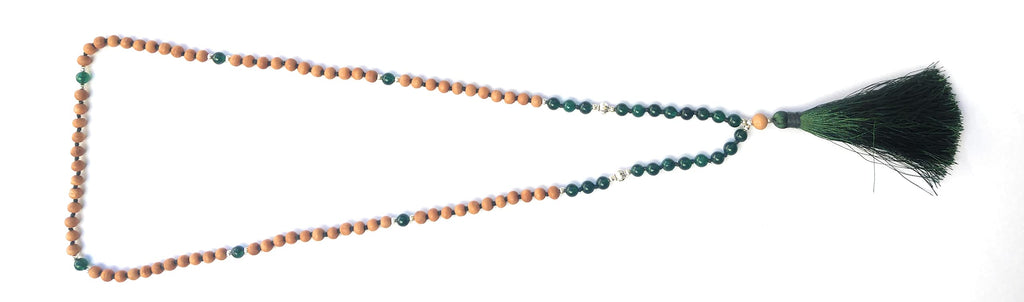 Apnisanskriti Chandan Mala (Sandalwood Rosary) For Men And Women Wearing (6Mm, Medium Size, 108+1, Lab Certified )Natural Chandan Beads