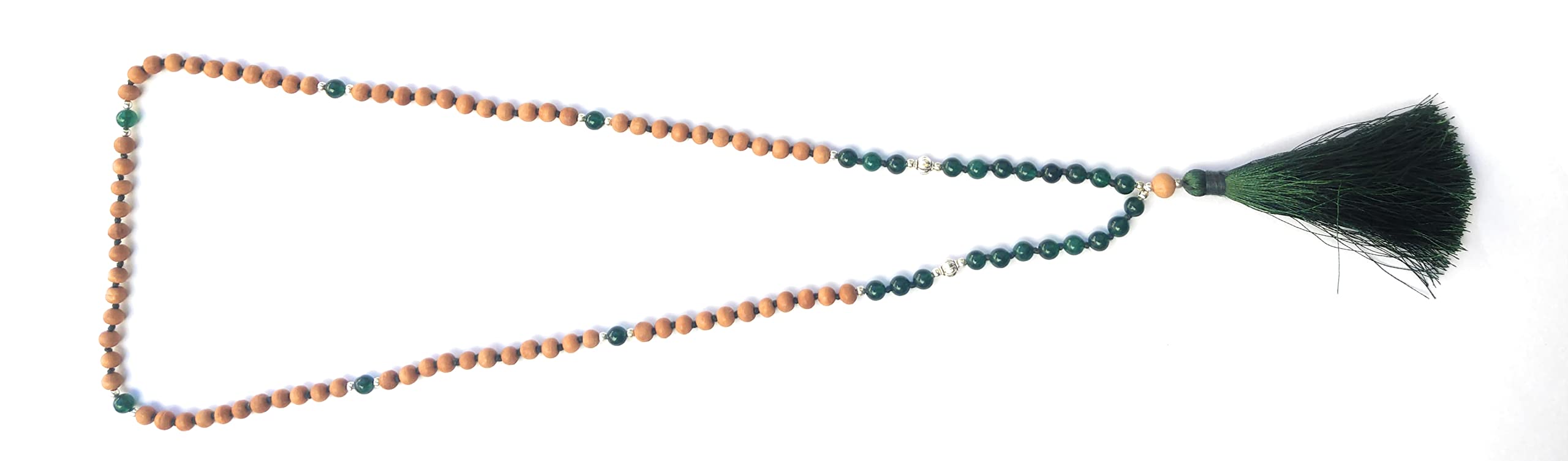 Apnisanskriti Chandan Mala (Sandalwood Rosary) For Men And Women Wearing (6Mm, Medium Size, 108+1, Lab Certified )Natural Chandan Beads