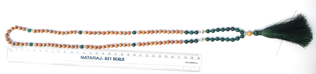 Apnisanskriti Chandan Mala (Sandalwood Rosary) For Men And Women Wearing (6Mm, Medium Size, 108+1, Lab Certified )Natural Chandan Beads