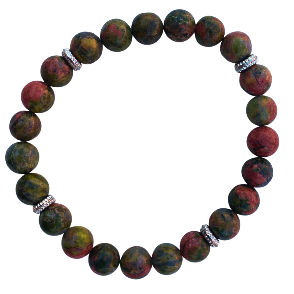 Apnisanskriti Certified Stone Bracelet (8mm) – Natural Reiki Feng Shui Round Gemstone – Free Size for Men & Women