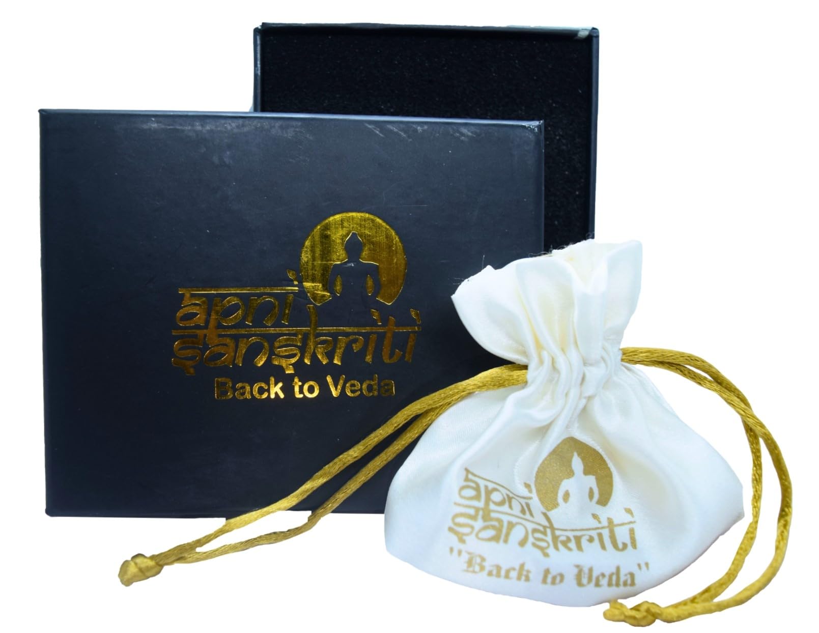 Apnisanskriti 5 Mukhi Black Rudraksha Mala (108+1 Beads, Lab Certified) Natural Black Rudraksha Beads