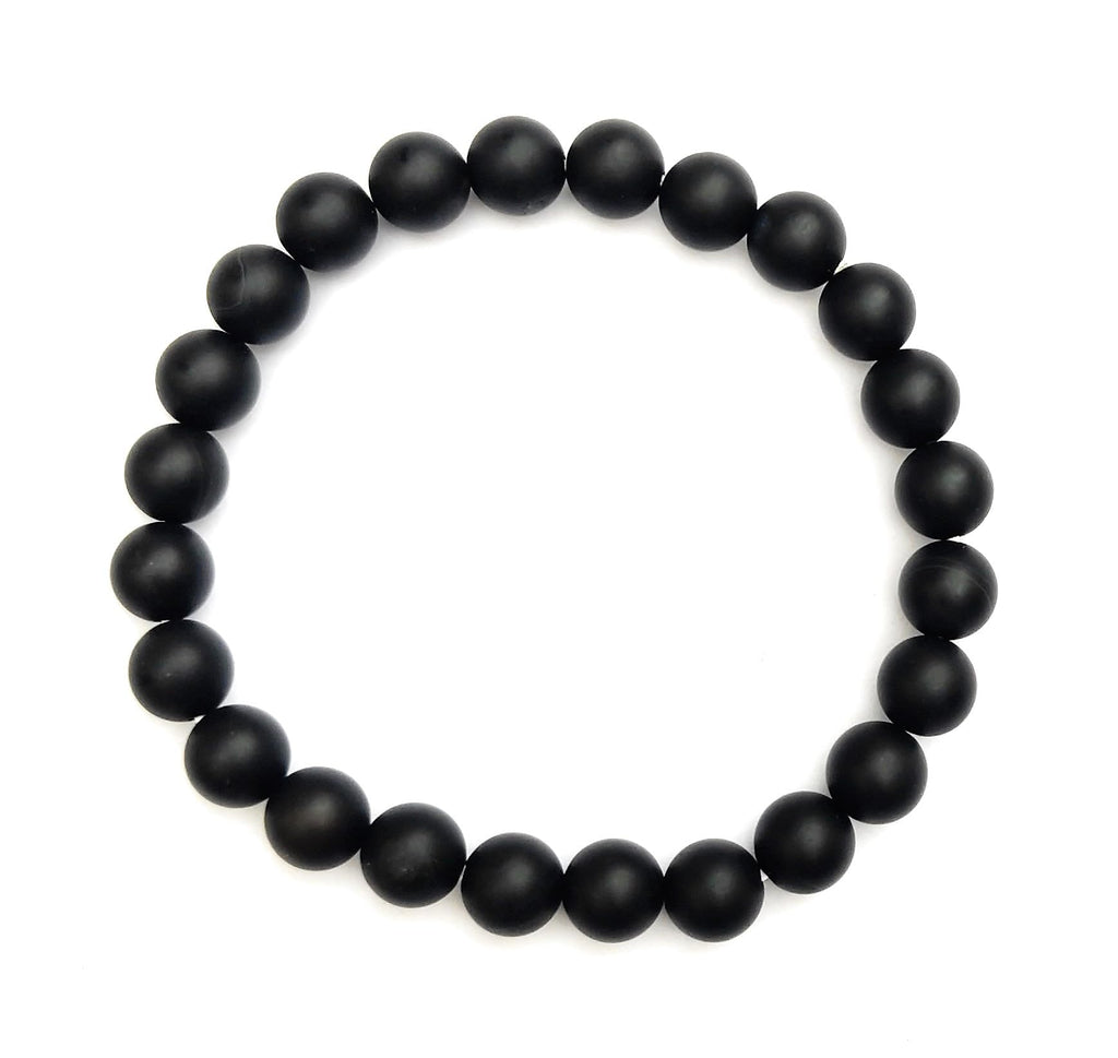Apnisanskriti Certified Stone Bracelet (8mm) – Natural Reiki Feng Shui Round Gemstone – Free Size for Men & Women