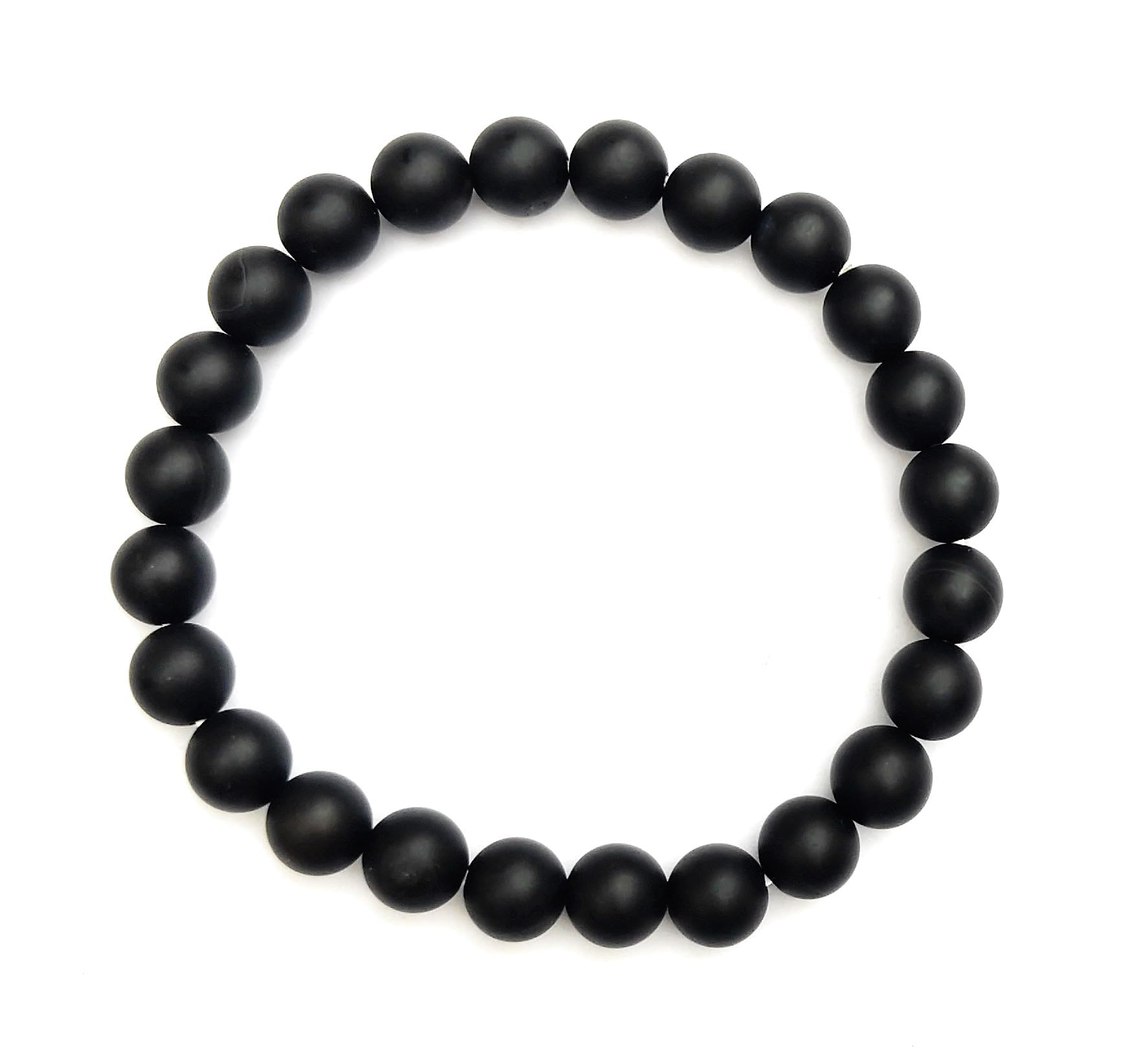 Apnisanskriti Certified Stone Bracelet (8mm) – Natural Reiki Feng Shui Round Gemstone – Free Size for Men & Women