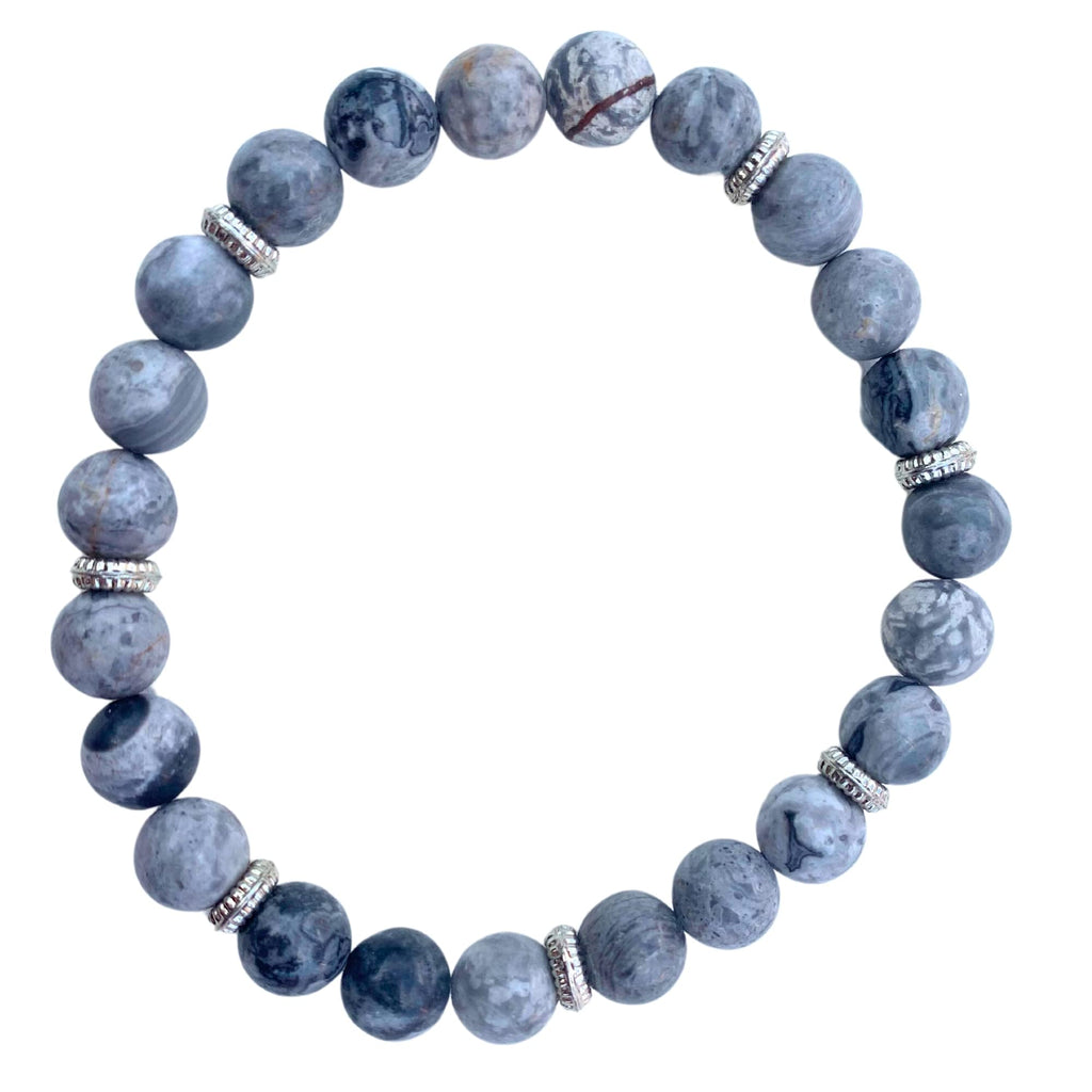 Apnisanskriti Certified Stone Bracelet (8mm) – Natural Reiki Feng Shui Round Gemstone – Free Size for Men & Women