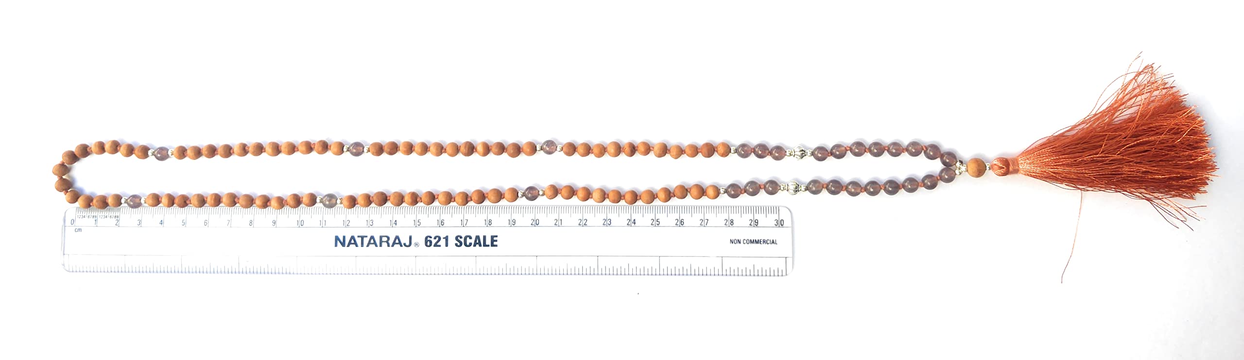 Apnisanskriti Chandan Mala (Sandalwood Rosary) For Men And Women Wearing (6Mm, Medium Size, 108+1, Lab Certified )Natural Chandan Beads