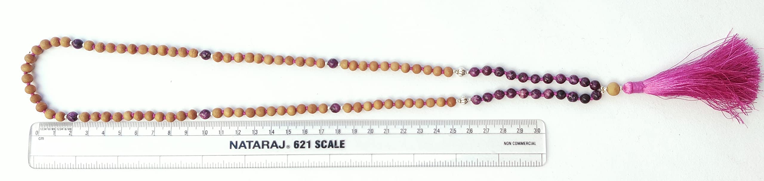 Apnisanskriti Chandan Mala (Sandalwood Rosary) For Men And Women Wearing (6Mm, Medium Size, 108+1, Lab Certified )Natural Chandan Beads