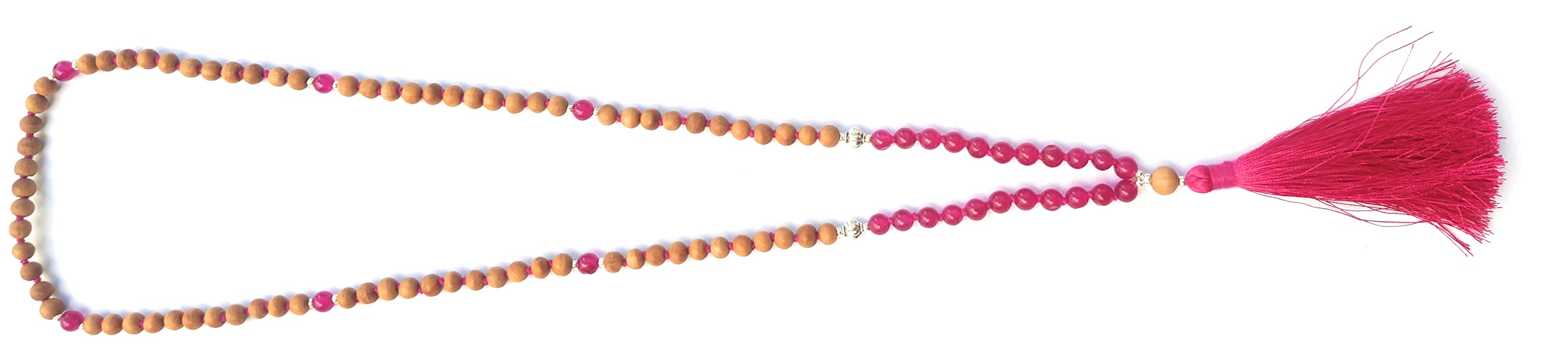 Apnisanskriti Chandan Mala (Sandalwood Rosary) For Men And Women Wearing (6Mm, Medium Size, 108+1, Lab Certified )Natural Chandan Beads