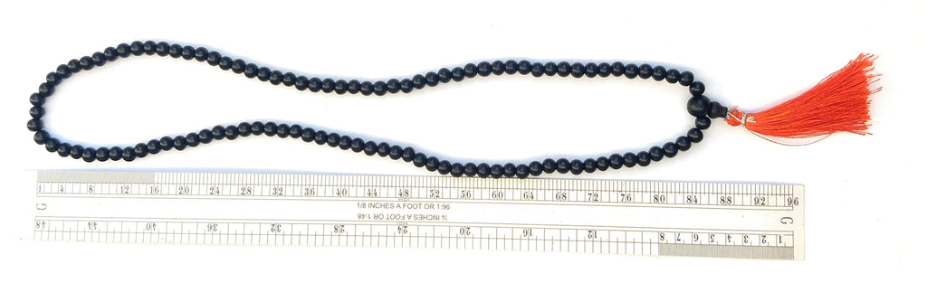 Apnisanskriti KARUNGALI MALA 6 M.M. (EBONY MALA) BLACK - Pack of 1