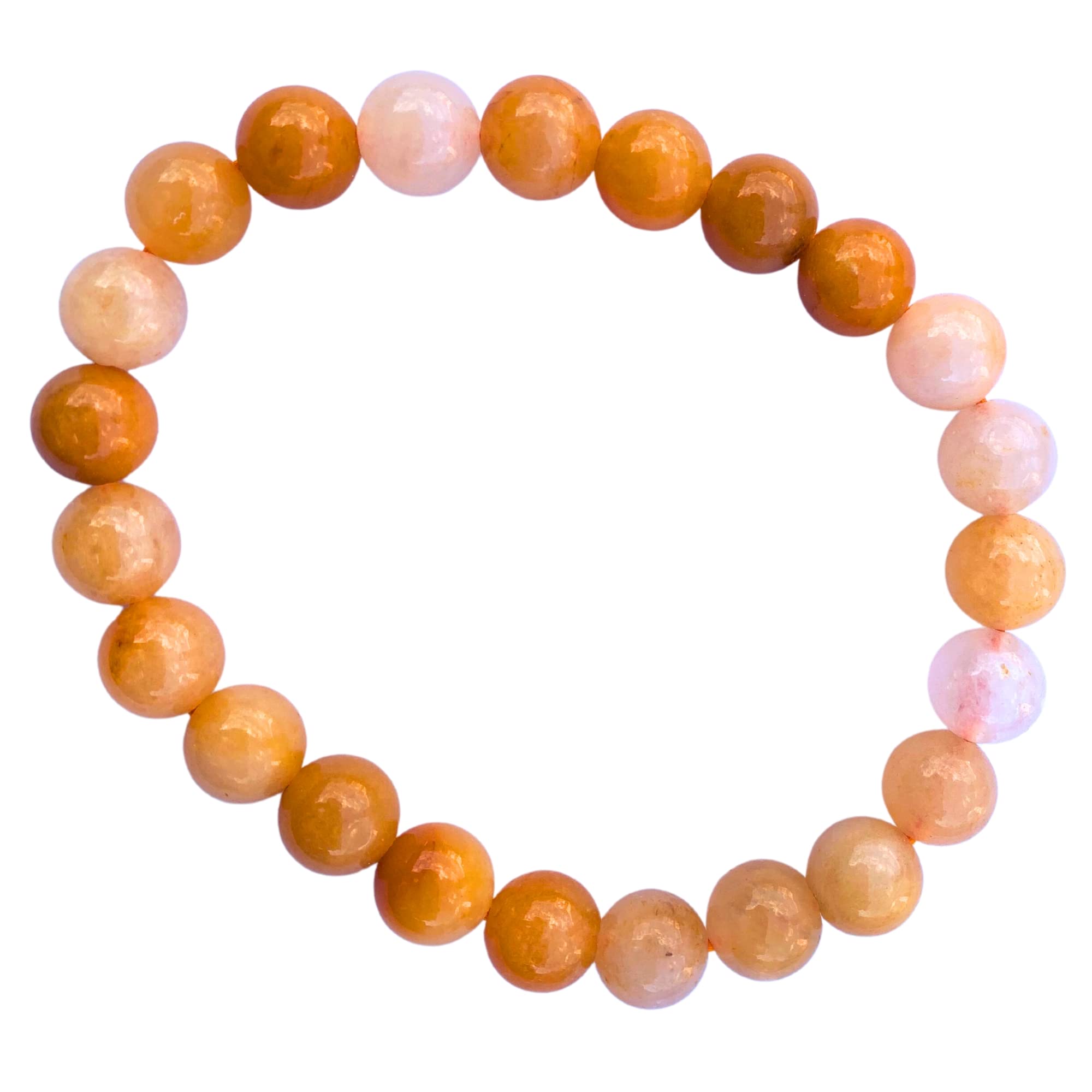 Apnisanskriti Certified Stone Bracelet (8mm) – Natural Reiki Feng Shui Round Gemstone – Free Size for Men & Women