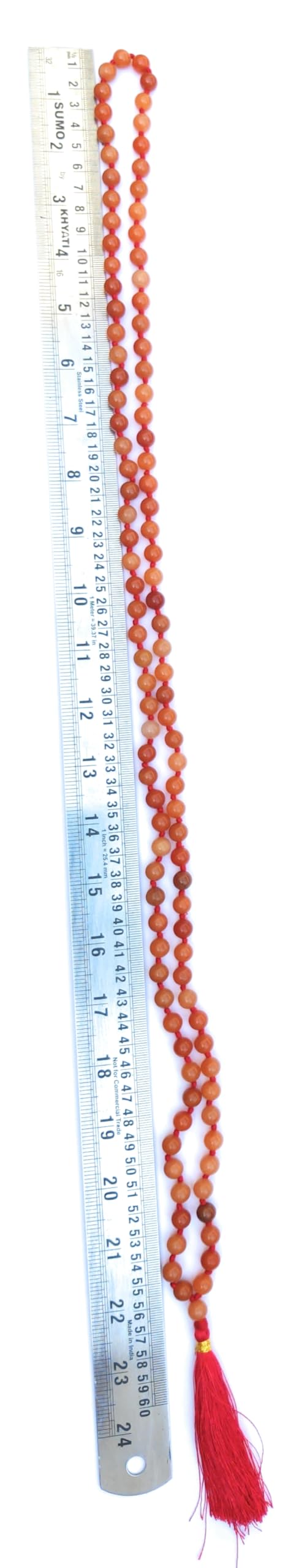 Apnisanskriti 8mm Red Aventurine Mala - Energizing Beads for Vitality and Courage (Pack of 1)