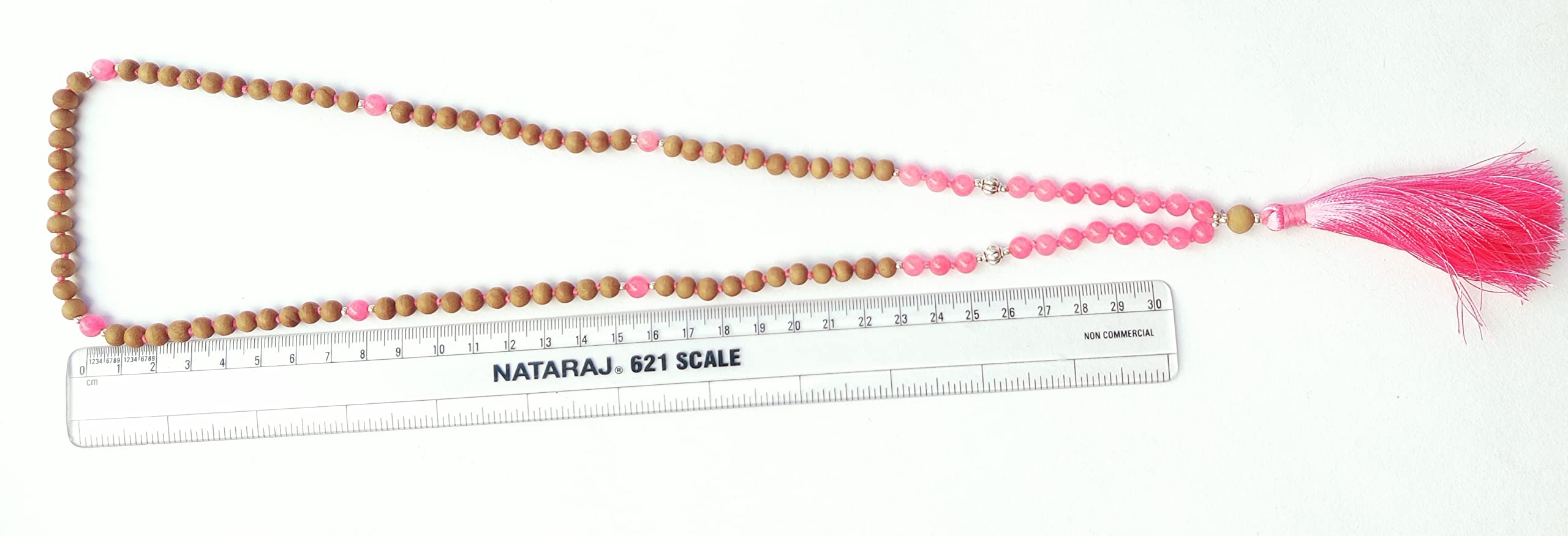 Apnisanskriti Chandan Mala (Sandalwood Rosary) For Men And Women Wearing (6Mm, Medium Size, 108+1, Lab Certified )Natural Chandan Beads