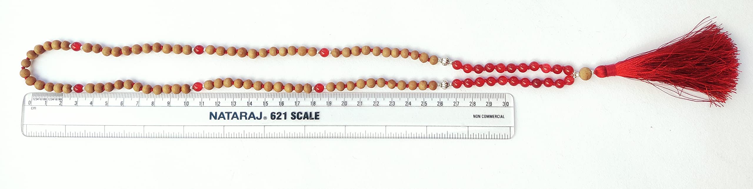 Apnisanskriti Chandan Mala (Sandalwood Rosary) For Men And Women Wearing (6Mm, Medium Size, 108+1, Lab Certified )Natural Chandan Beads