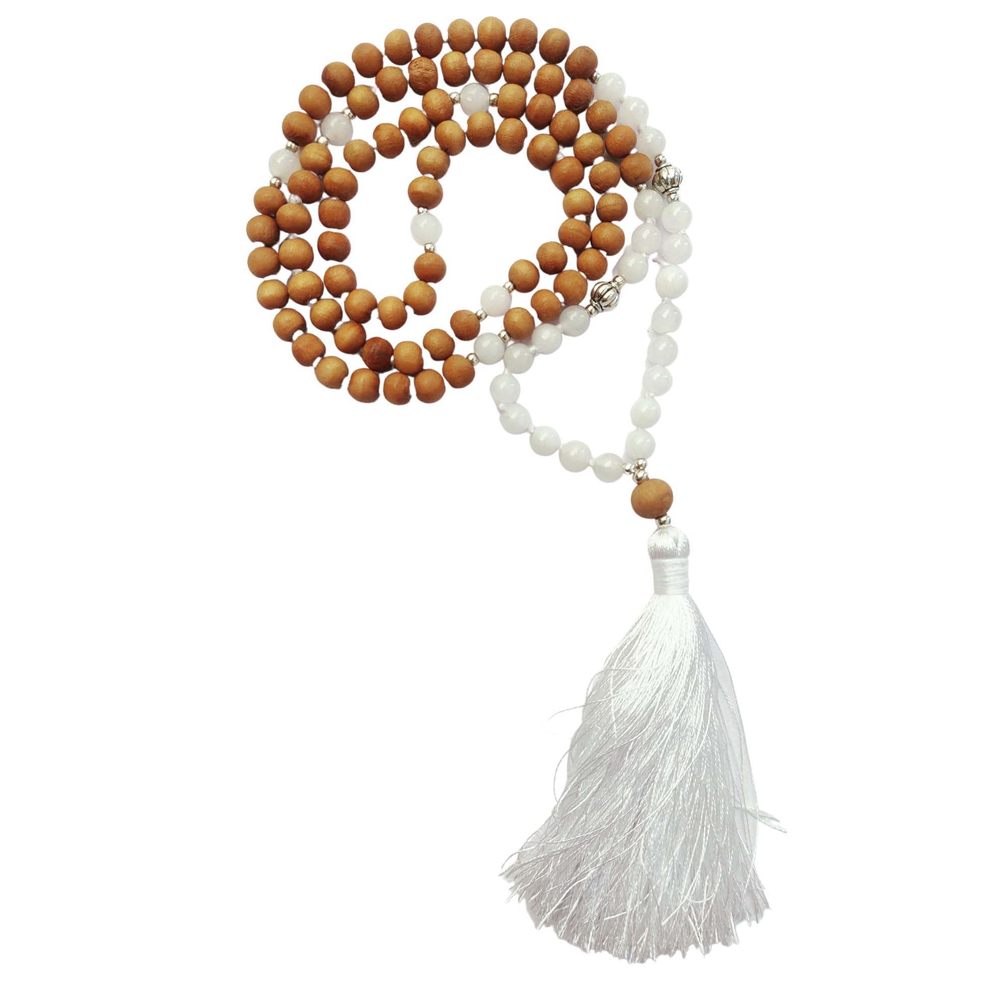 Apnisanskriti Chandan Mala (Sandalwood Rosary) For Men And Women Wearing (6Mm, Medium Size, 108+1, Lab Certified )Natural Chandan Beads