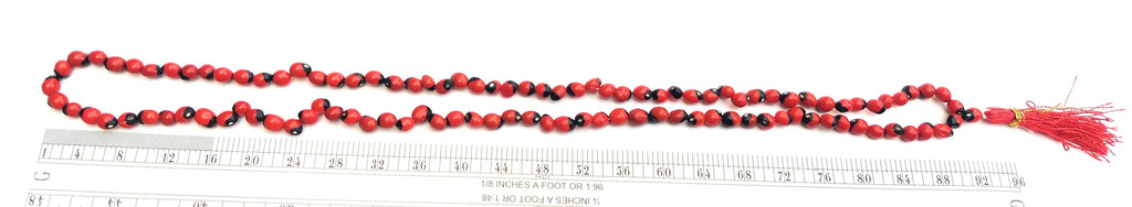 Apnisanskriti Gunja Mala (Gurinvida Mala, Laal Chirmi Mala) For Unisex (108 + 1 Beads) - Red Color - Pack of 1