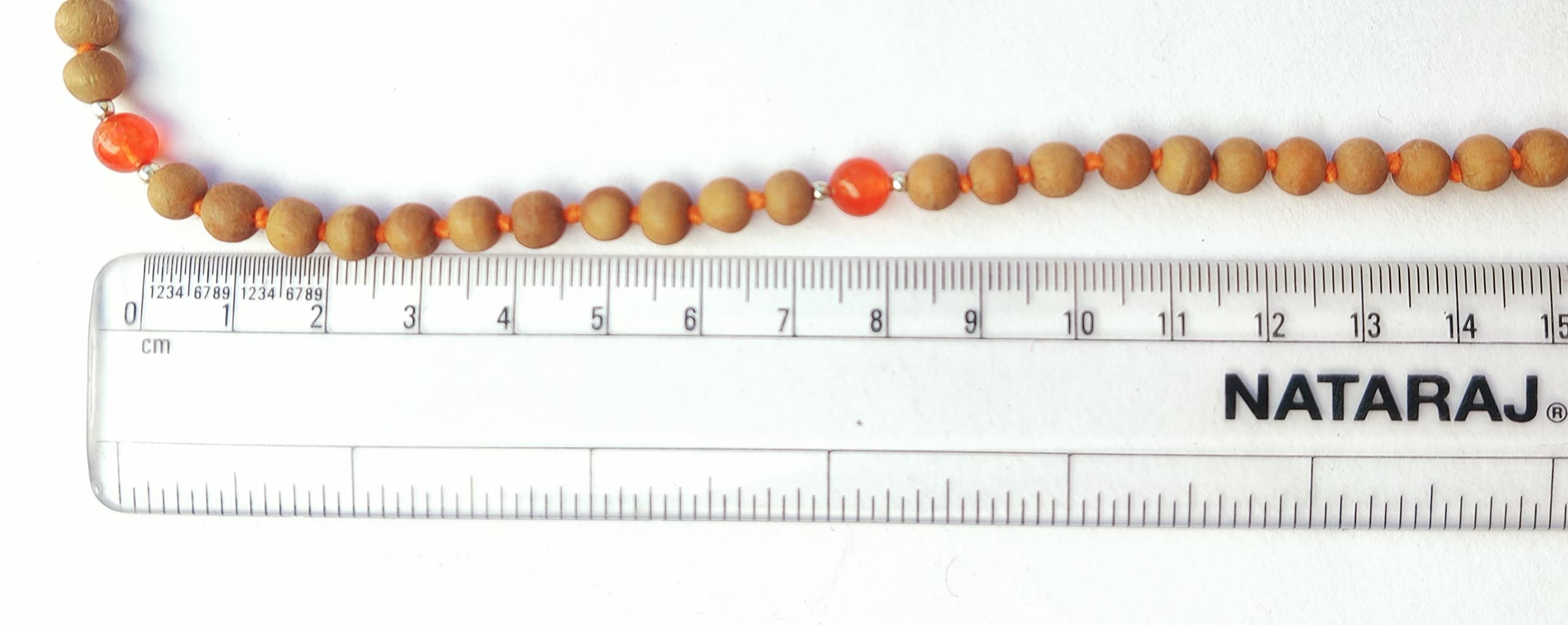 Apnisanskriti Chandan Mala (Sandalwood Rosary) For Men And Women Wearing (6Mm, Medium Size, 108+1, Lab Certified )Natural Chandan Beads