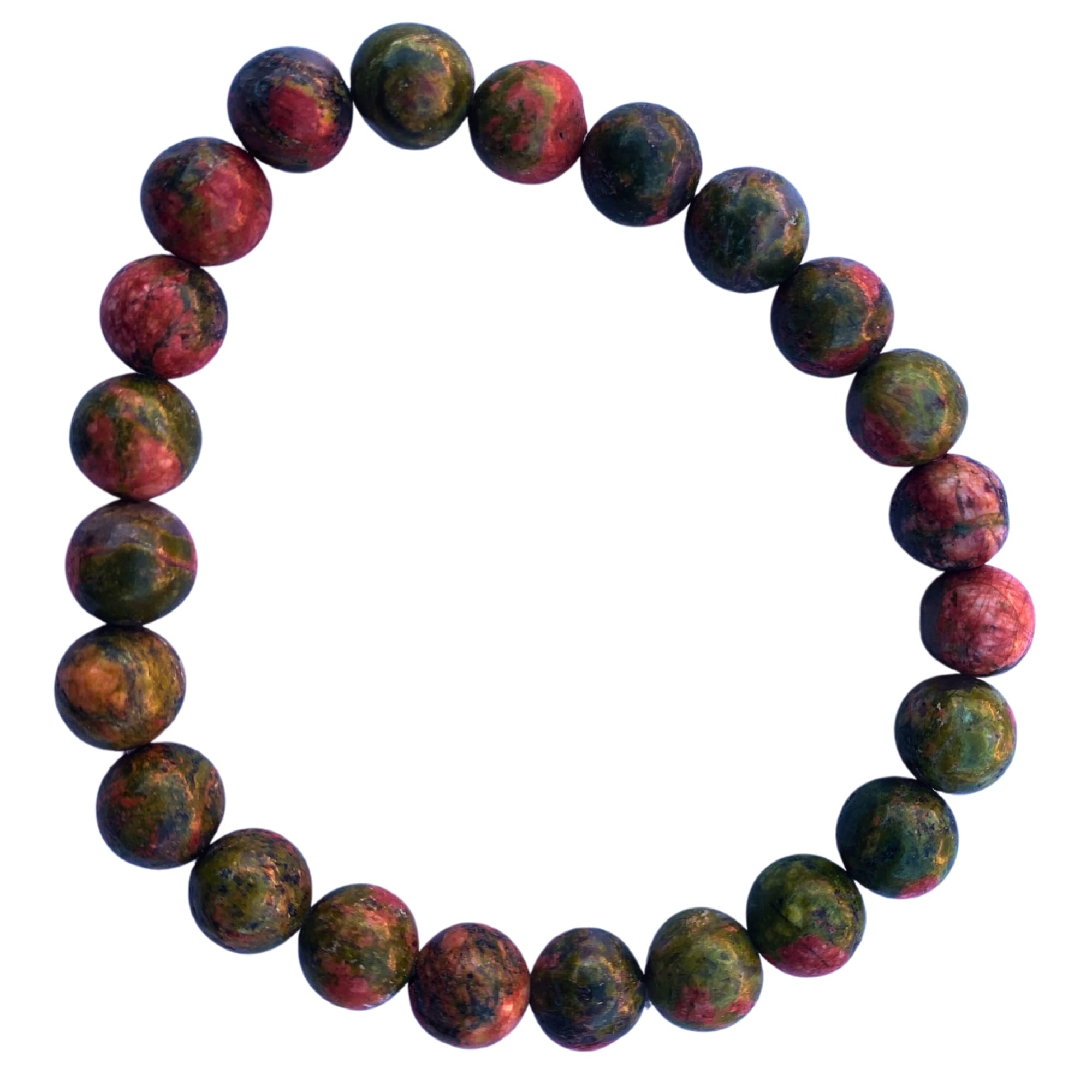 Apnisanskriti Certified Stone Bracelet (8mm) – Natural Reiki Feng Shui Round Gemstone – Free Size for Men & Women