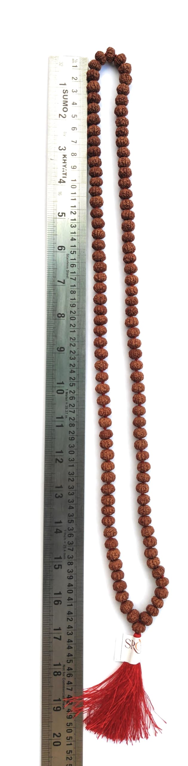 Apnisanskriti Premium Lab Certified 6 Face Rudraksha Mala 9-11mm (Pack of 1)