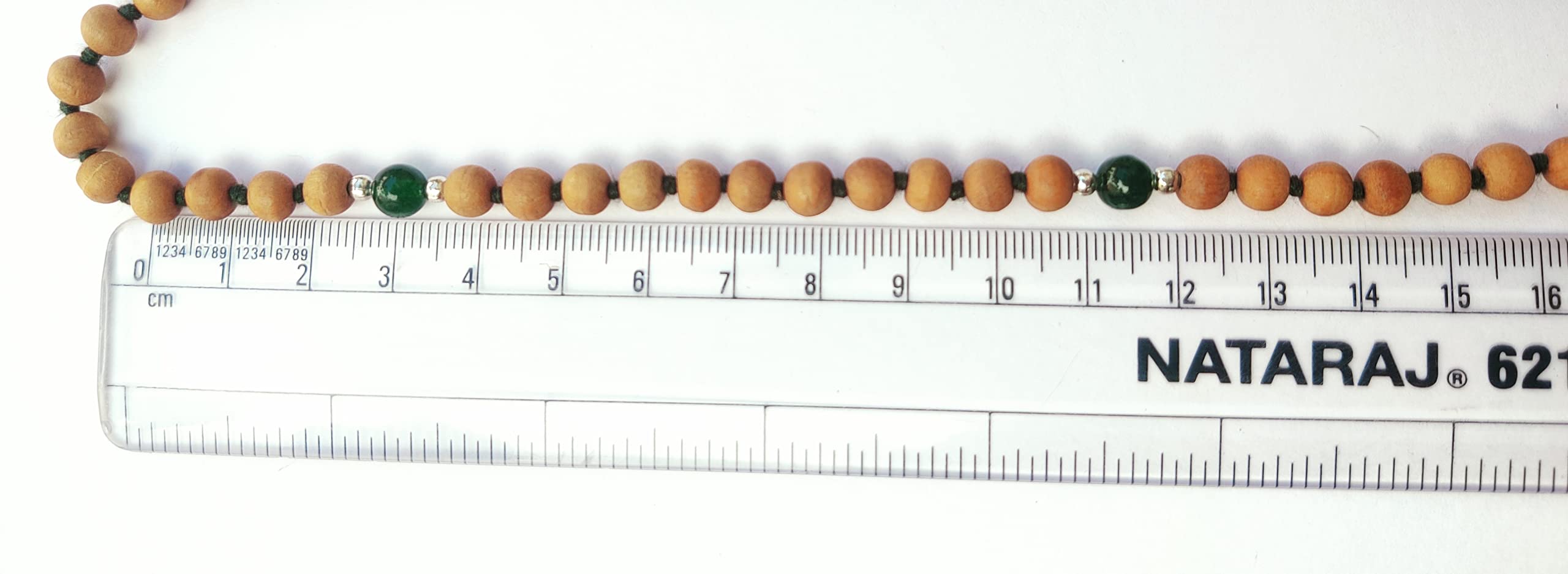 Apnisanskriti Chandan Mala (Sandalwood Rosary) For Men And Women Wearing (6Mm, Medium Size, 108+1, Lab Certified )Natural Chandan Beads