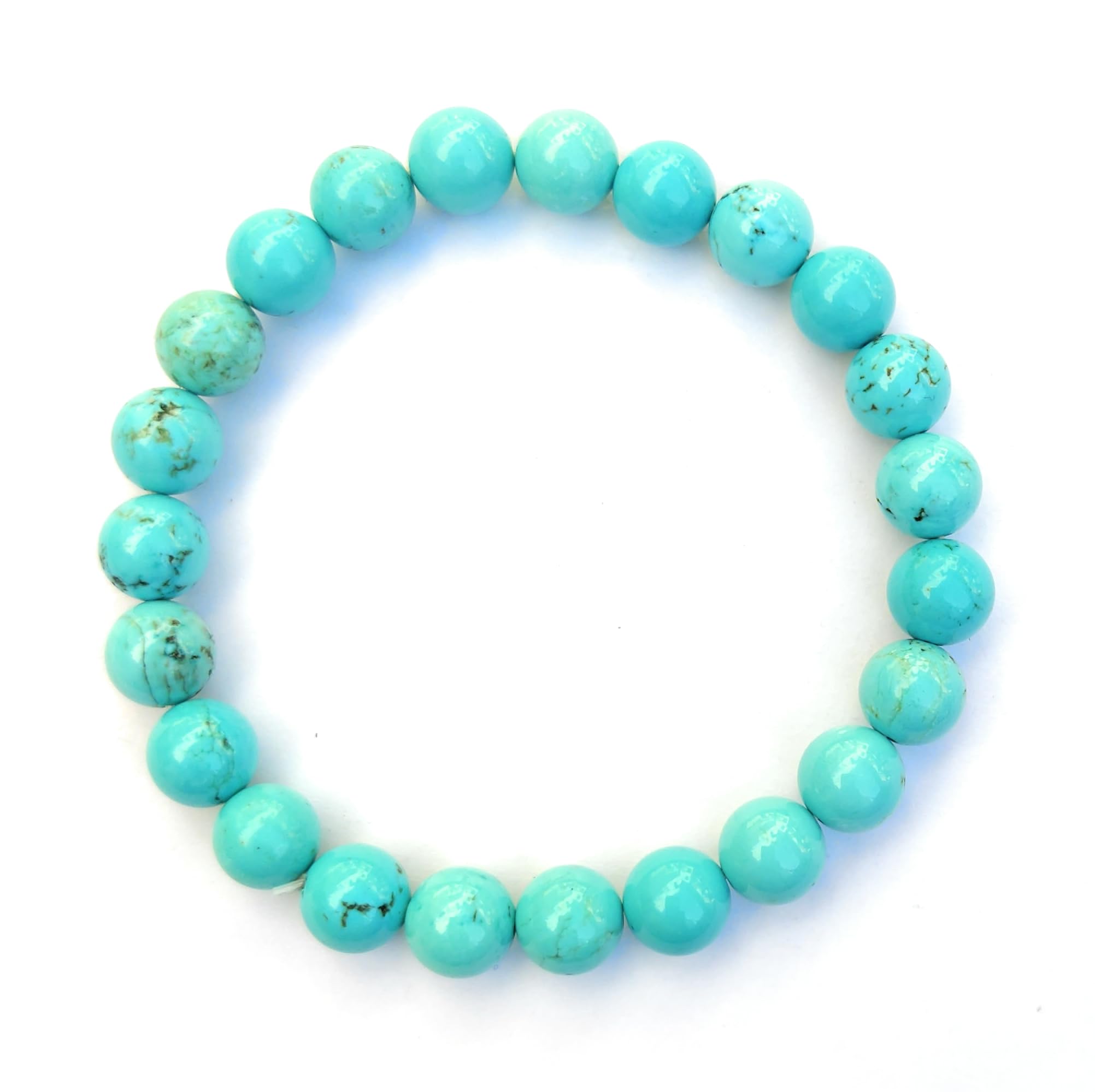 Apnisanskriti Certified Stone Bracelet (8mm) – Natural Reiki Feng Shui Round Gemstone – Free Size for Men & Women