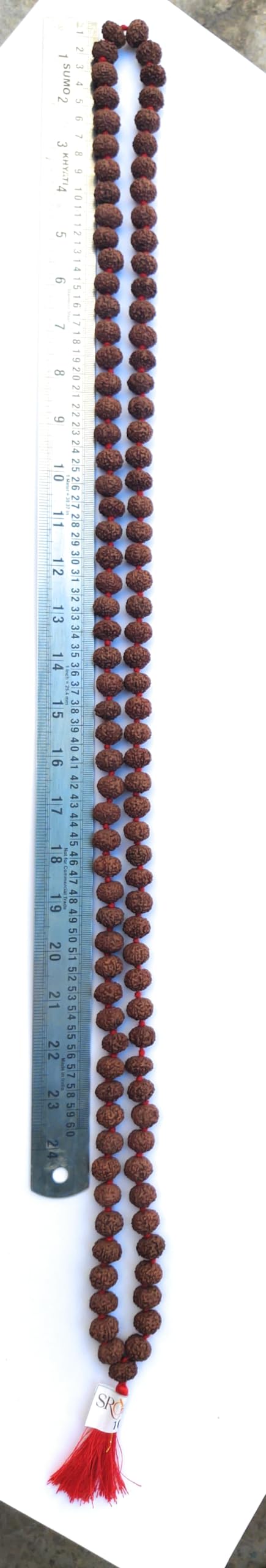 Apnisanskriti 8 Mukhi Rudraksha Mala 14-15mm - Enhance Spiritual Harmony and Healing (Pack of 1)