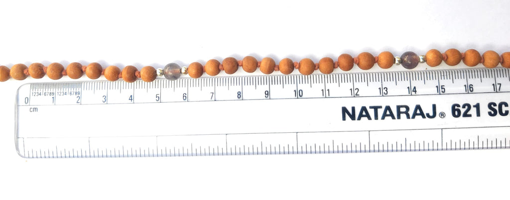 Apnisanskriti Chandan Mala (Sandalwood Rosary) For Men And Women Wearing (6Mm, Medium Size, 108+1, Lab Certified )Natural Chandan Beads
