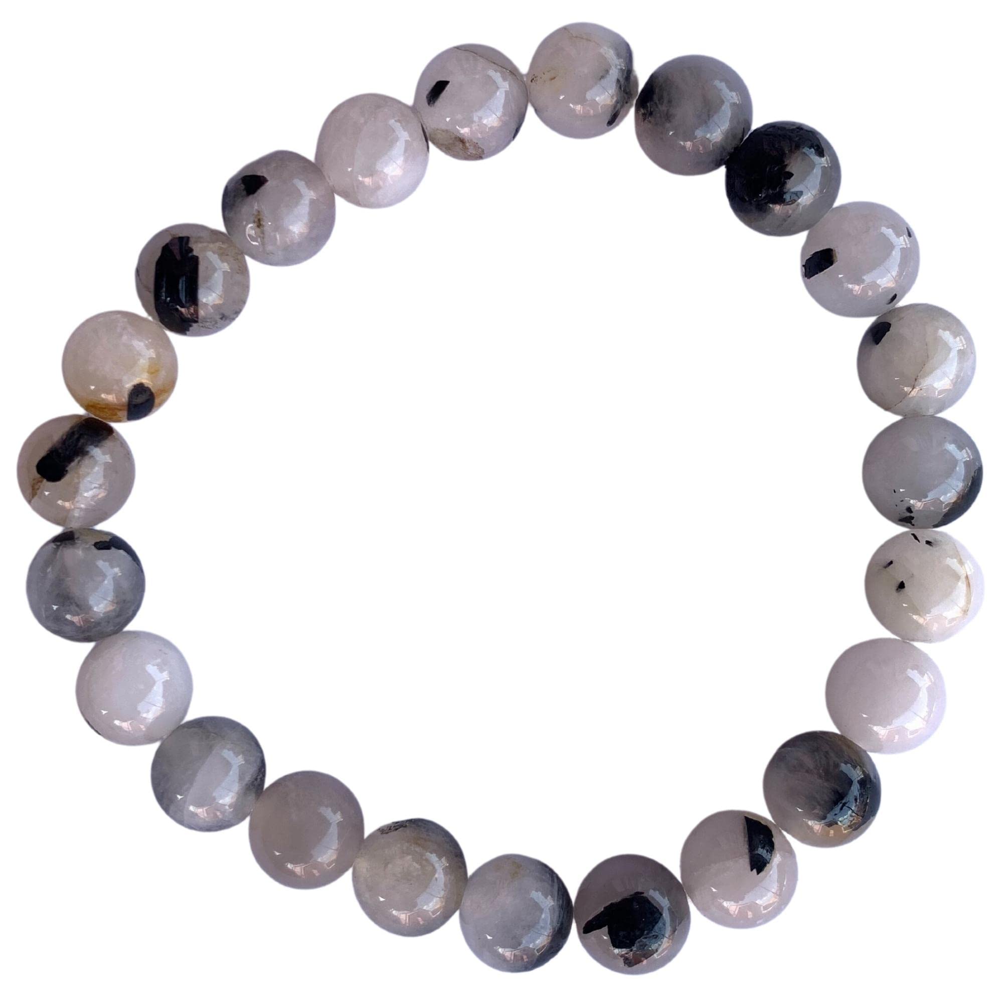 Apnisanskriti Certified Stone Bracelet (8mm) – Natural Reiki Feng Shui Round Gemstone – Free Size for Men & Women