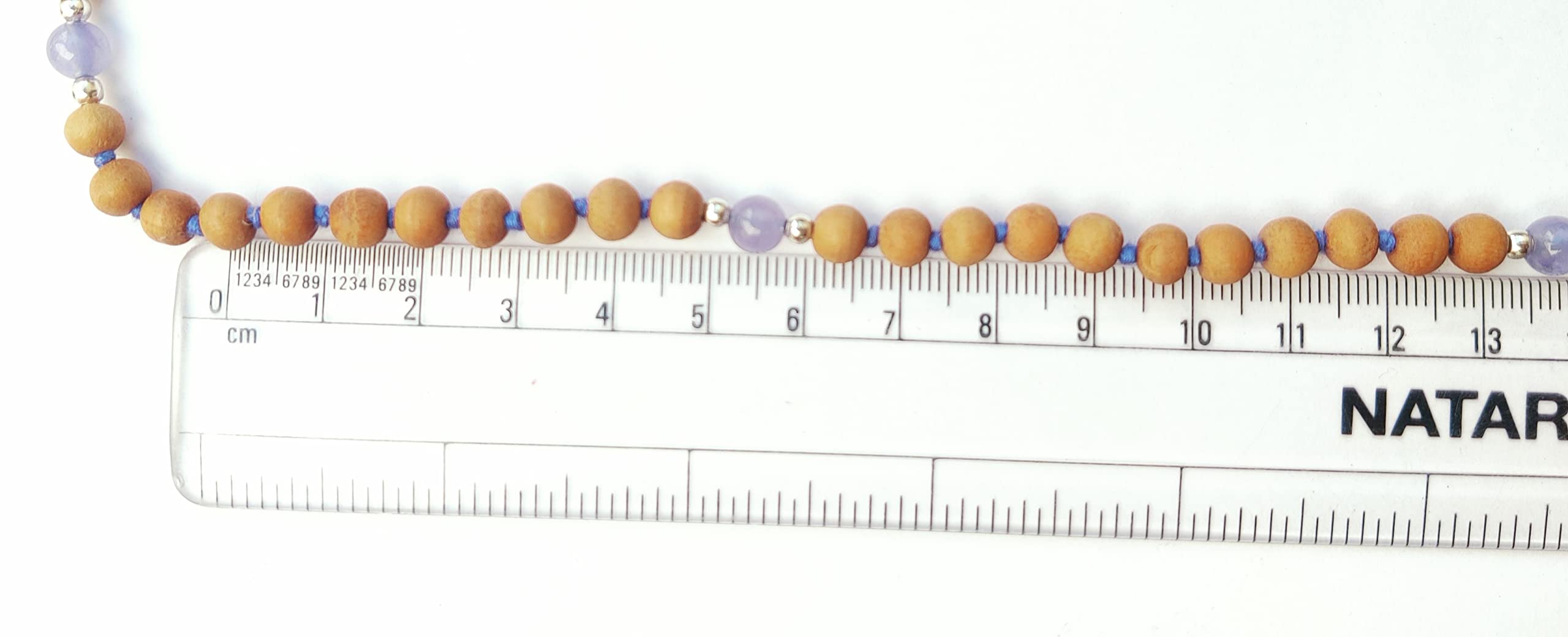 Apnisanskriti Chandan Mala (Sandalwood Rosary) For Men And Women Wearing (6Mm, Medium Size, 108+1, Lab Certified )Natural Chandan Beads