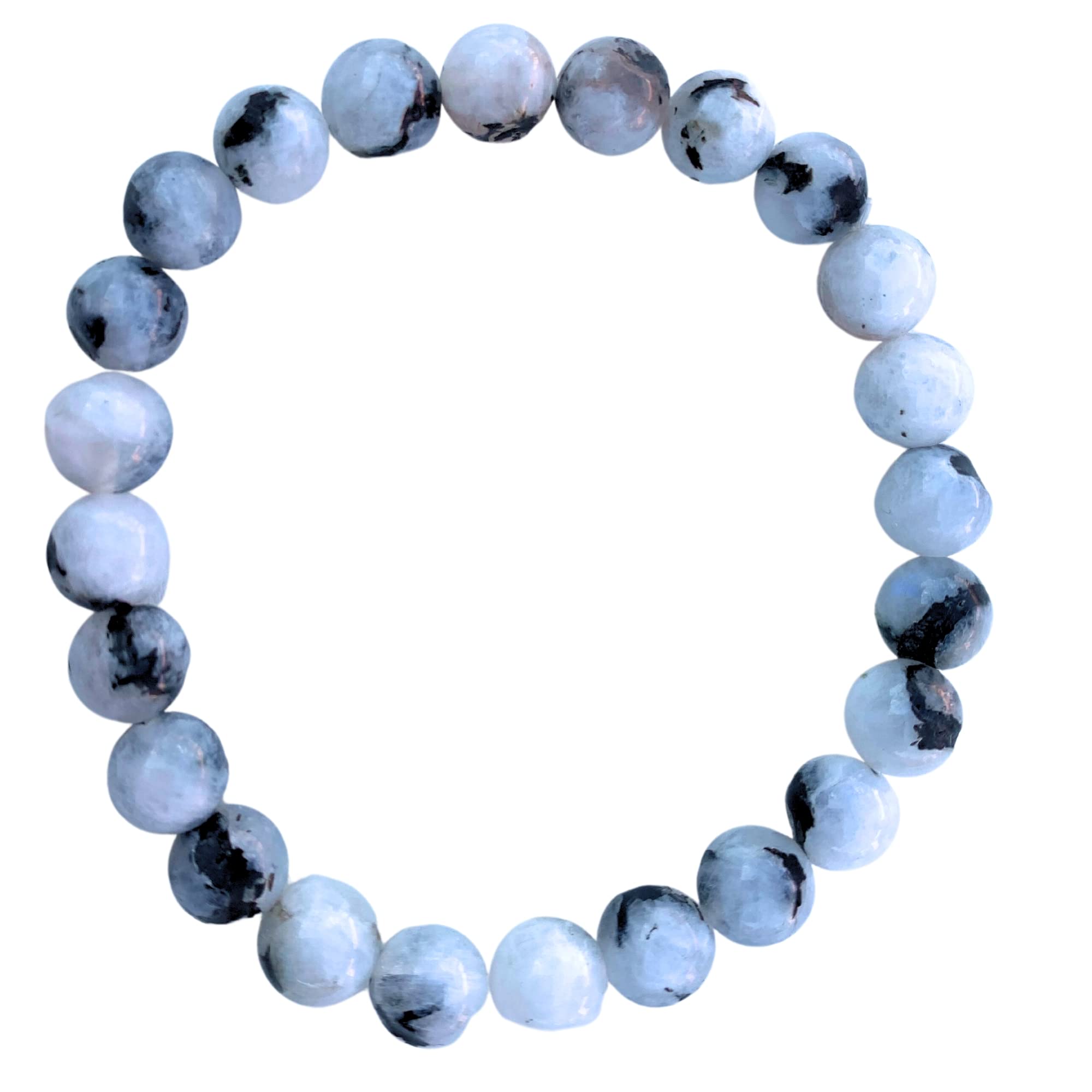 Apnisanskriti Certified Stone Bracelet (8mm) – Natural Reiki Feng Shui Round Gemstone – Free Size for Men & Women