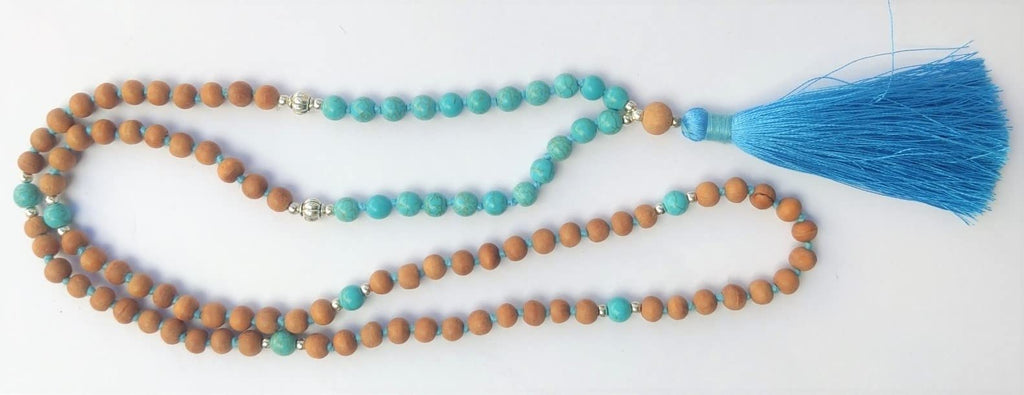 Apnisanskriti Chandan Mala (Sandalwood Rosary) For Men And Women Wearing (6Mm, Medium Size, 108+1, Lab Certified )Natural Chandan Beads