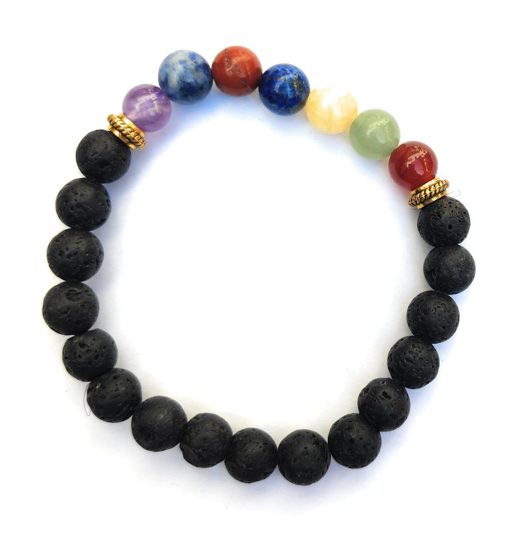 Apnisanskriti Certified Stone Bracelet (8mm) – Natural Reiki Feng Shui Round Gemstone – Free Size for Men & Women