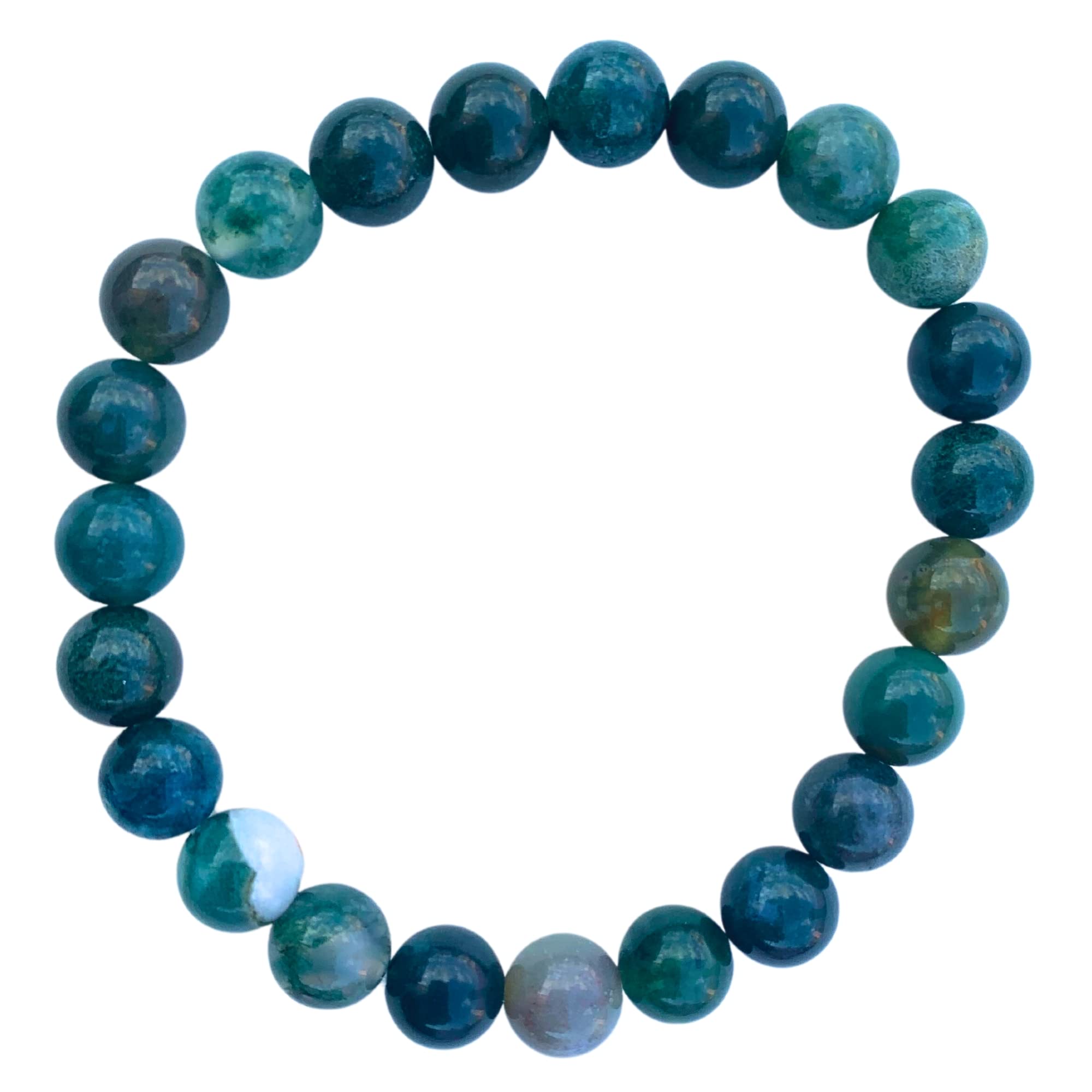 Apnisanskriti Certified Stone Bracelet (8mm) – Natural Reiki Feng Shui Round Gemstone – Free Size for Men & Women