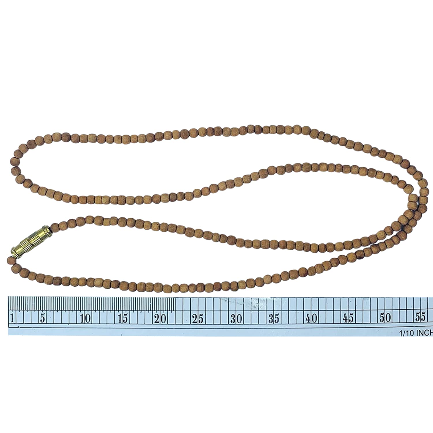 Apnisanskriti Chandan Kanthi Mala (Brown Sandalwood Rosary) for Men & Women (Zero Bead Size, 108+1 Beads, Lab Certified) Natural Beads - Pack of 1