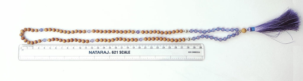 Apnisanskriti Chandan Mala (Sandalwood Rosary) For Men And Women Wearing (6Mm, Medium Size, 108+1, Lab Certified )Natural Chandan Beads