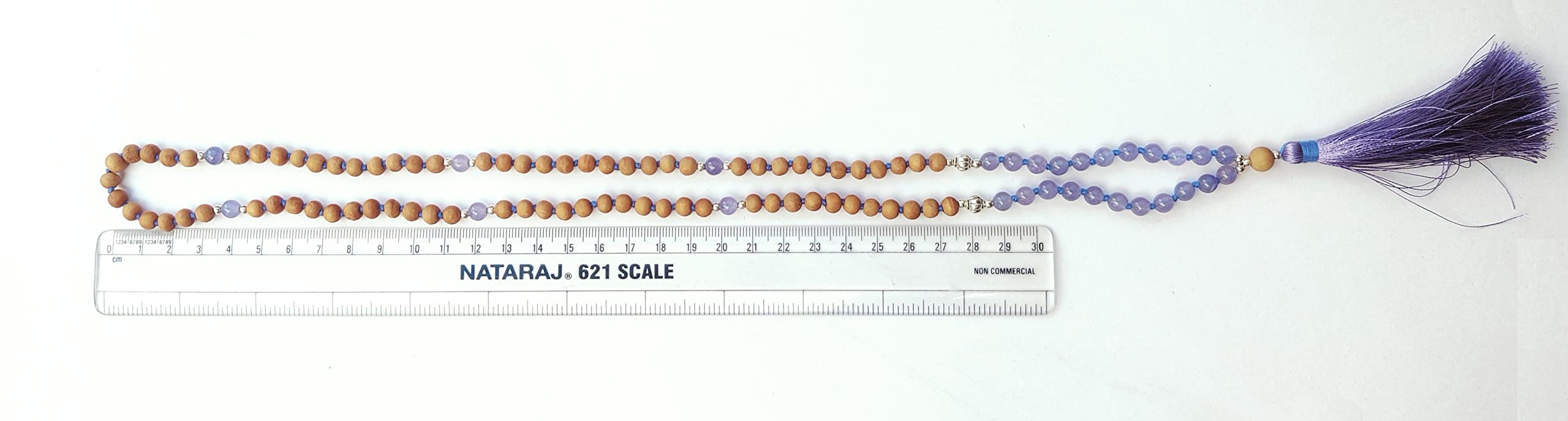 Apnisanskriti Chandan Mala (Sandalwood Rosary) For Men And Women Wearing (6Mm, Medium Size, 108+1, Lab Certified )Natural Chandan Beads