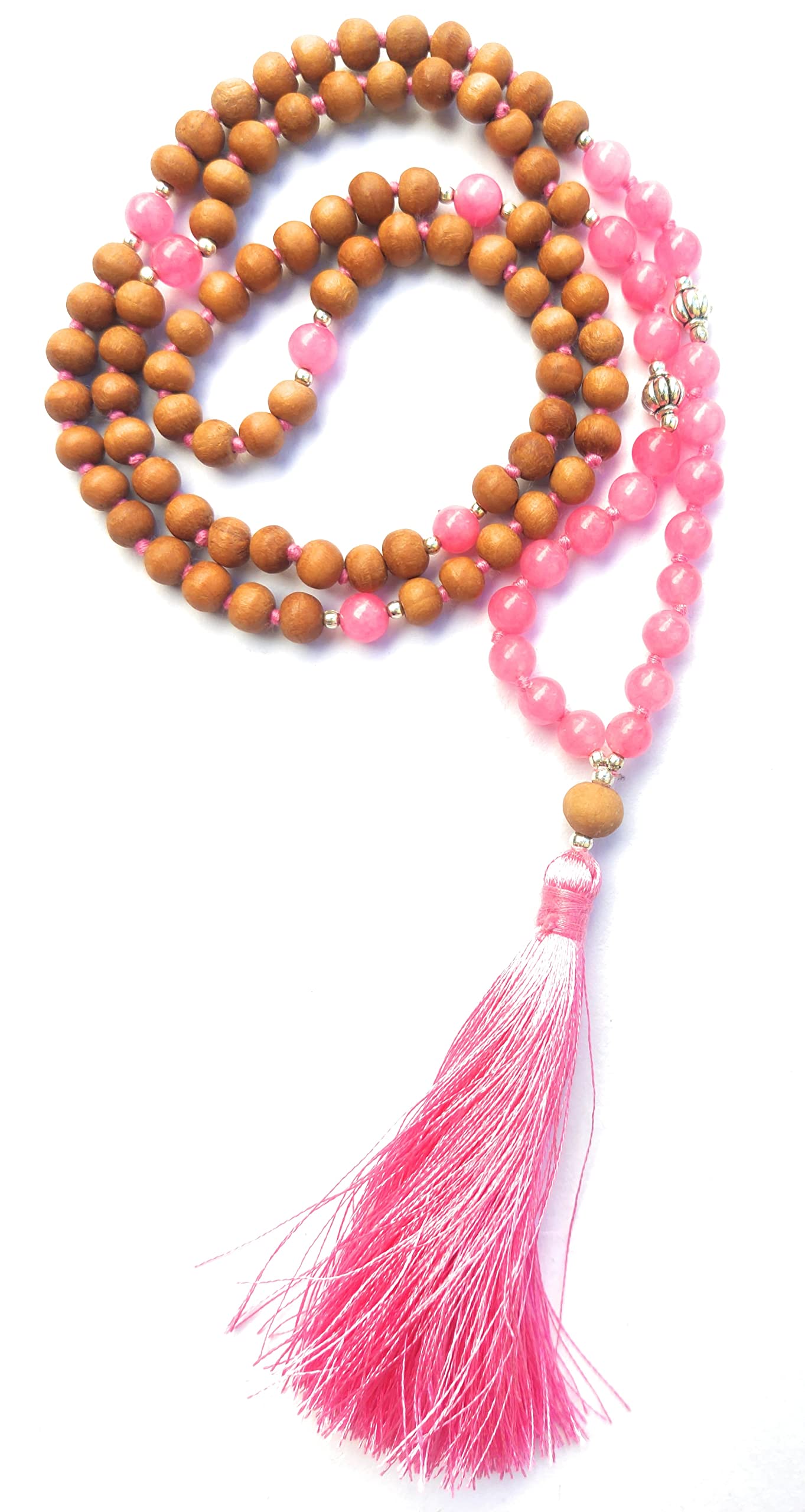 Apnisanskriti Chandan Mala (Sandalwood Rosary) For Men And Women Wearing (6Mm, Medium Size, 108+1, Lab Certified )Natural Chandan Beads