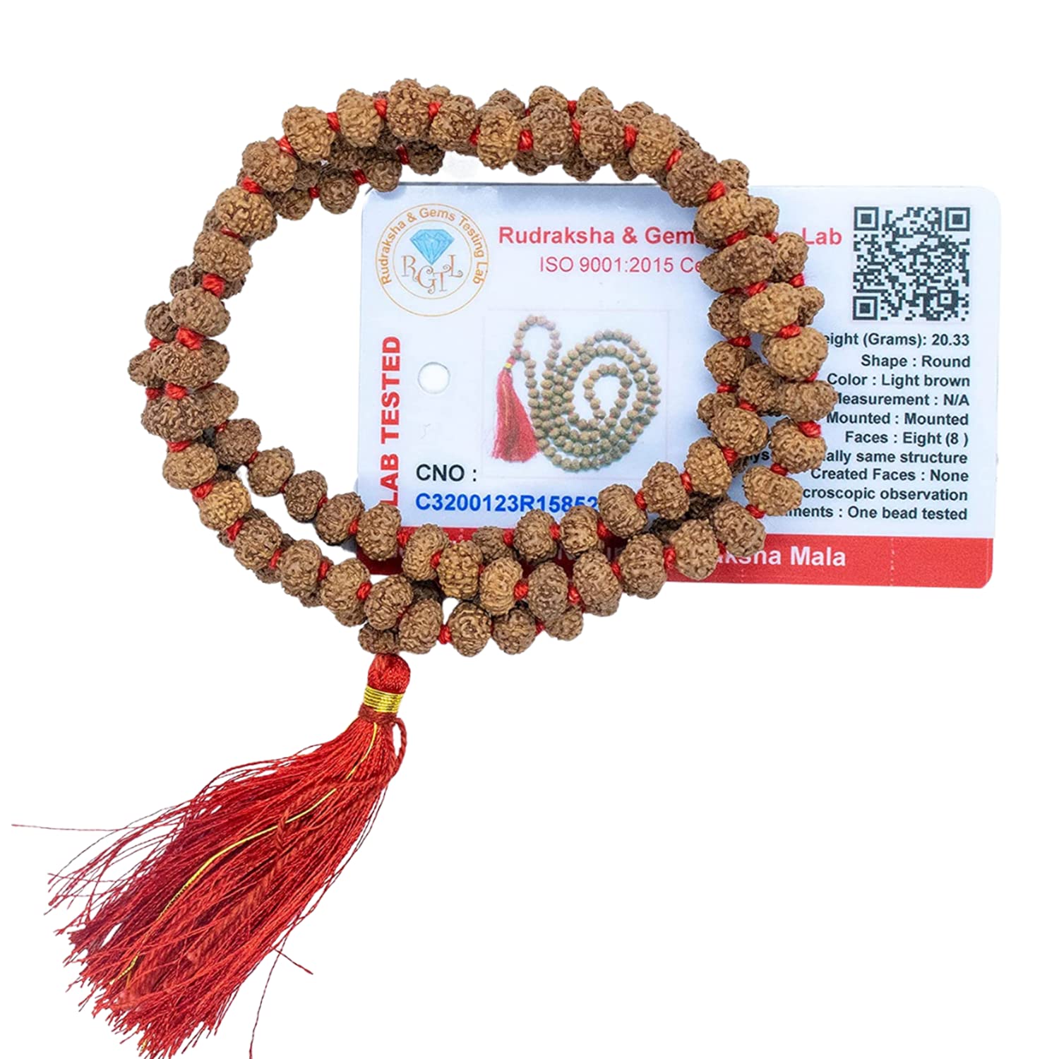 Apnisanskriti 2-10 Mukhi Rudraksha Beads Mala (108 Beads, Lab Certified) - Natural Rudraksha Beads - Pack of 1