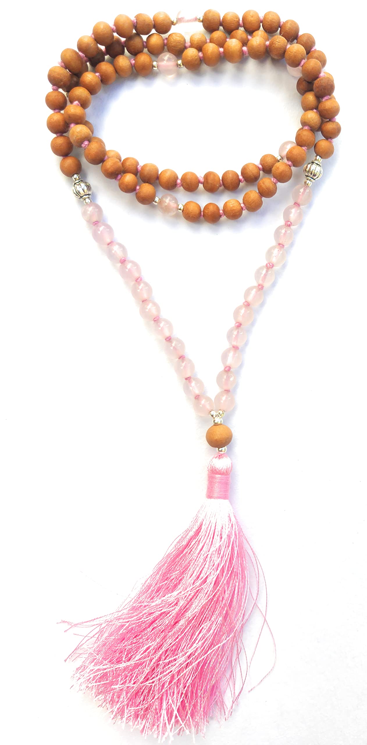 Apnisanskriti Chandan Mala (Sandalwood Rosary) For Men And Women Wearing (6Mm, Medium Size, 108+1, Lab Certified )Natural Chandan Beads