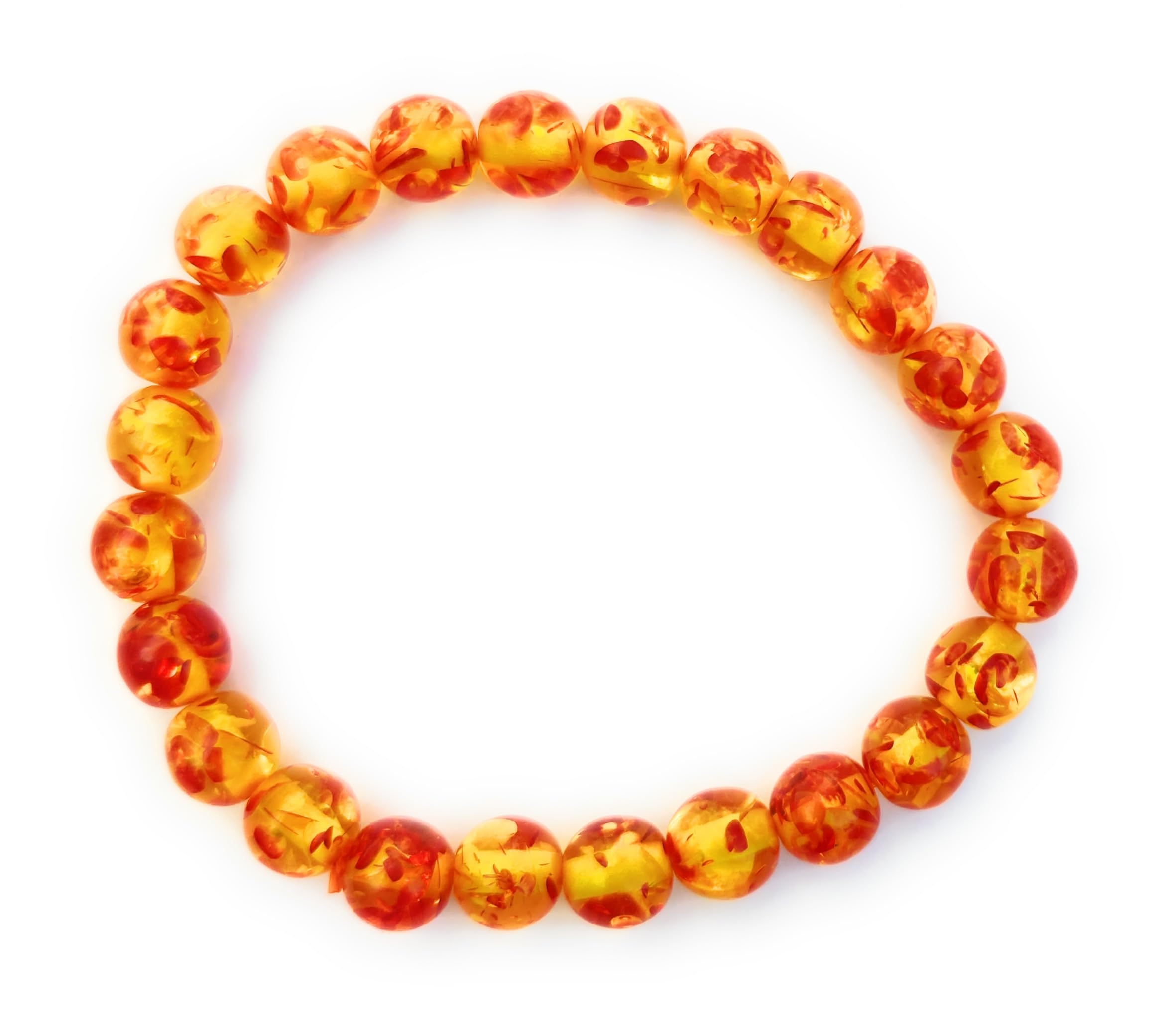 Apnisanskriti Certified Stone Bracelet (8mm) – Natural Reiki Feng Shui Round Gemstone – Free Size for Men & Women