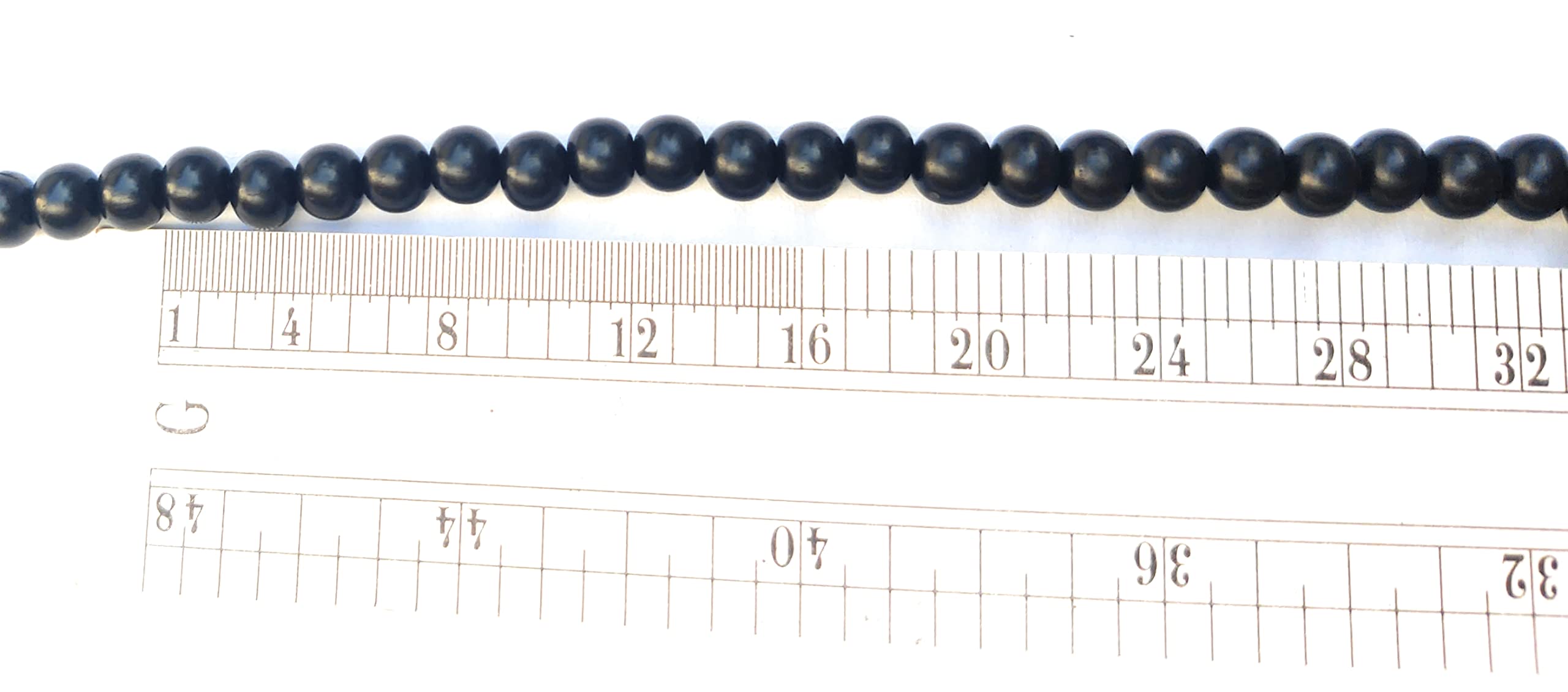 Apnisanskriti KARUNGALI MALA 6 M.M. (EBONY MALA) BLACK - Pack of 1