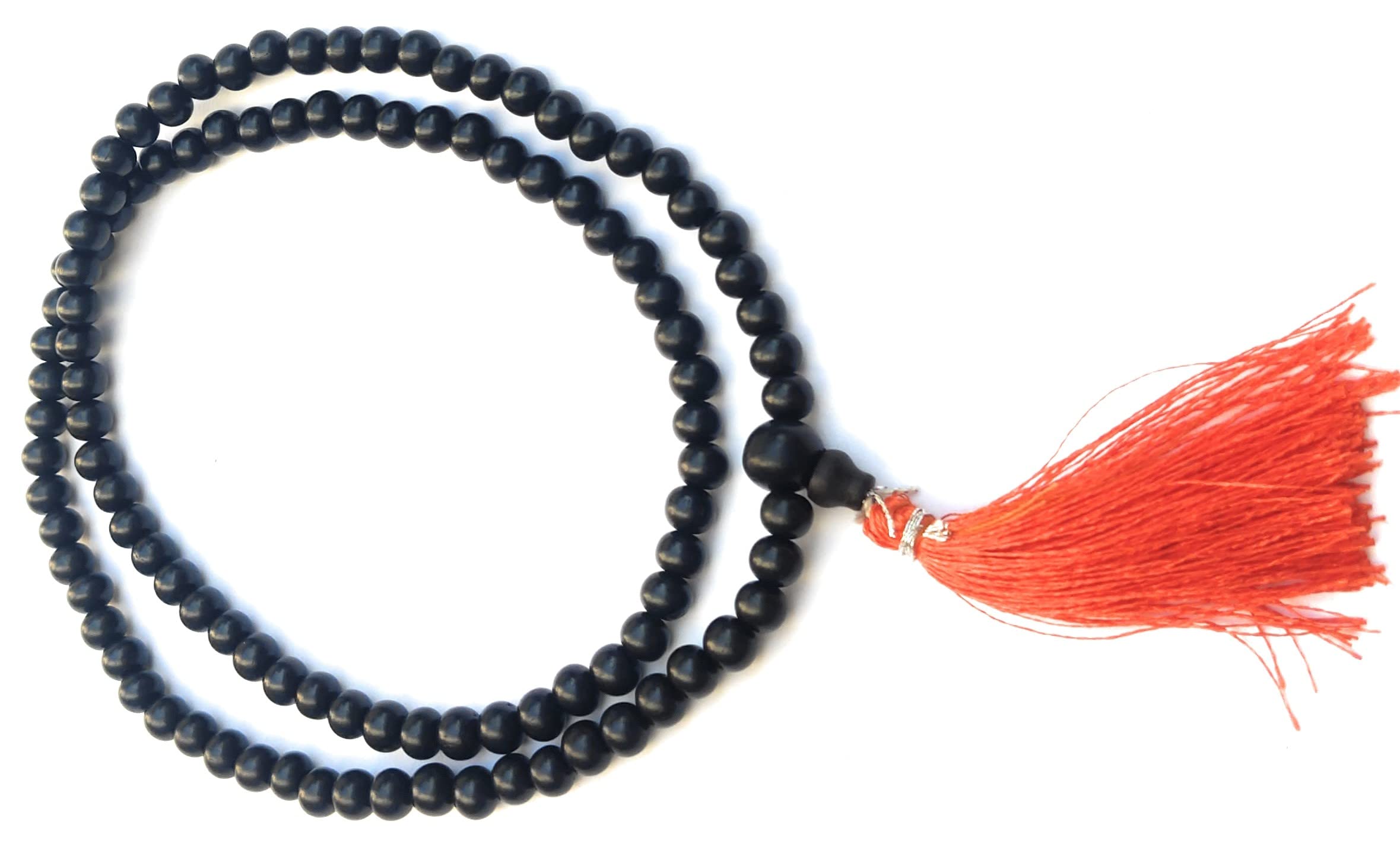 Apnisanskriti KARUNGALI MALA 6 M.M. (EBONY MALA) BLACK - Pack of 1