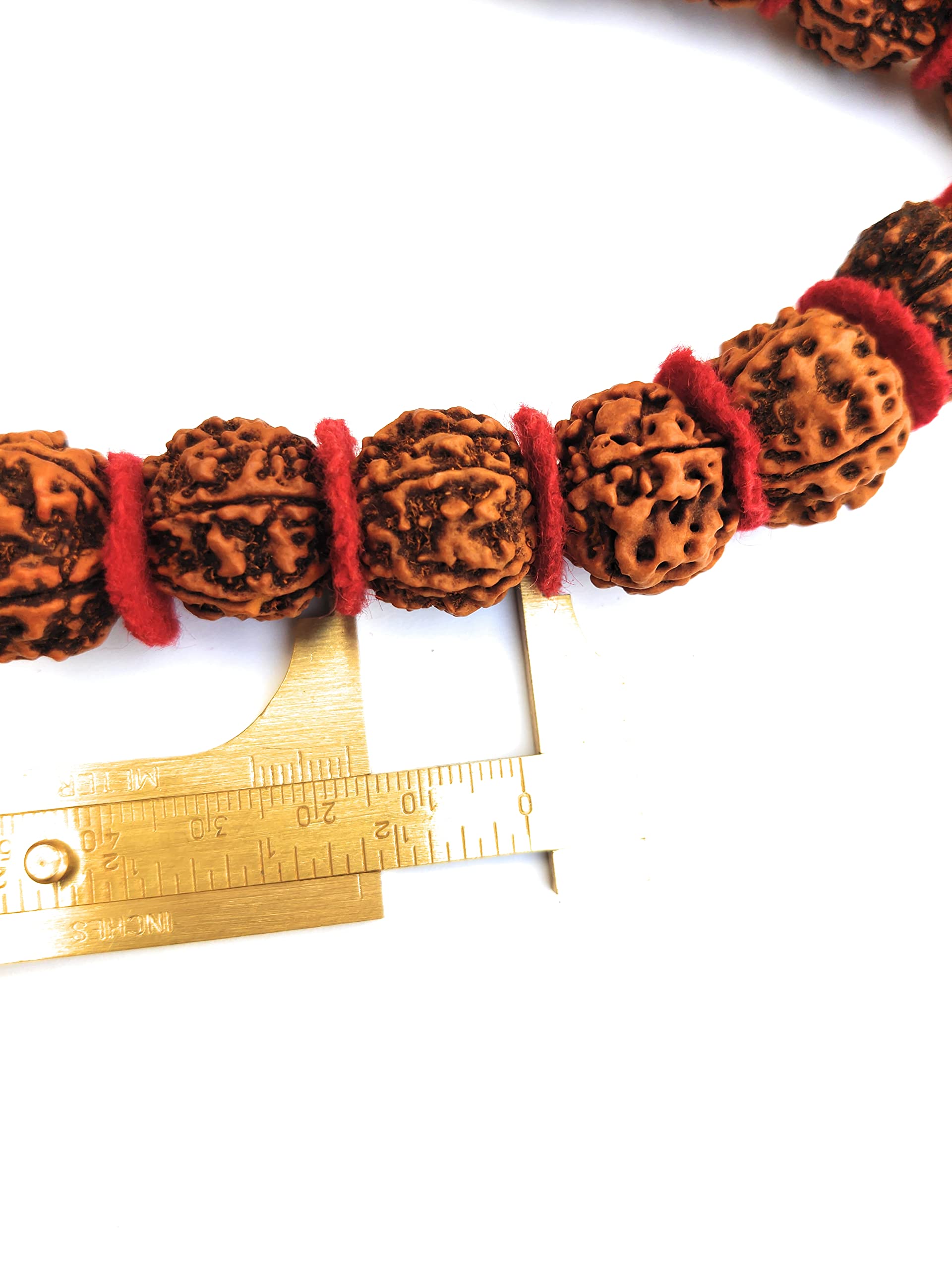 Apnisanskriti 5 Mukhi Rudraksha Mala for Men/Women Wearing (108+1, Lab Certified, Natural Brown Rudraksha Beads)