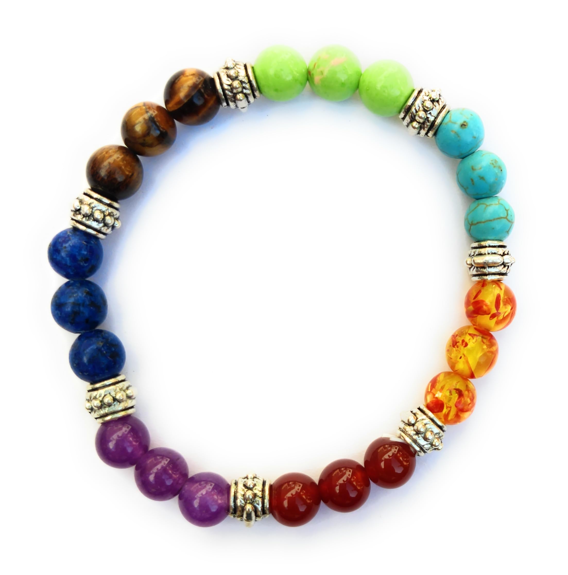 Apnisanskriti Certified Stone Bracelet (8mm) – Natural Reiki Feng Shui Round Gemstone – Free Size for Men & Women