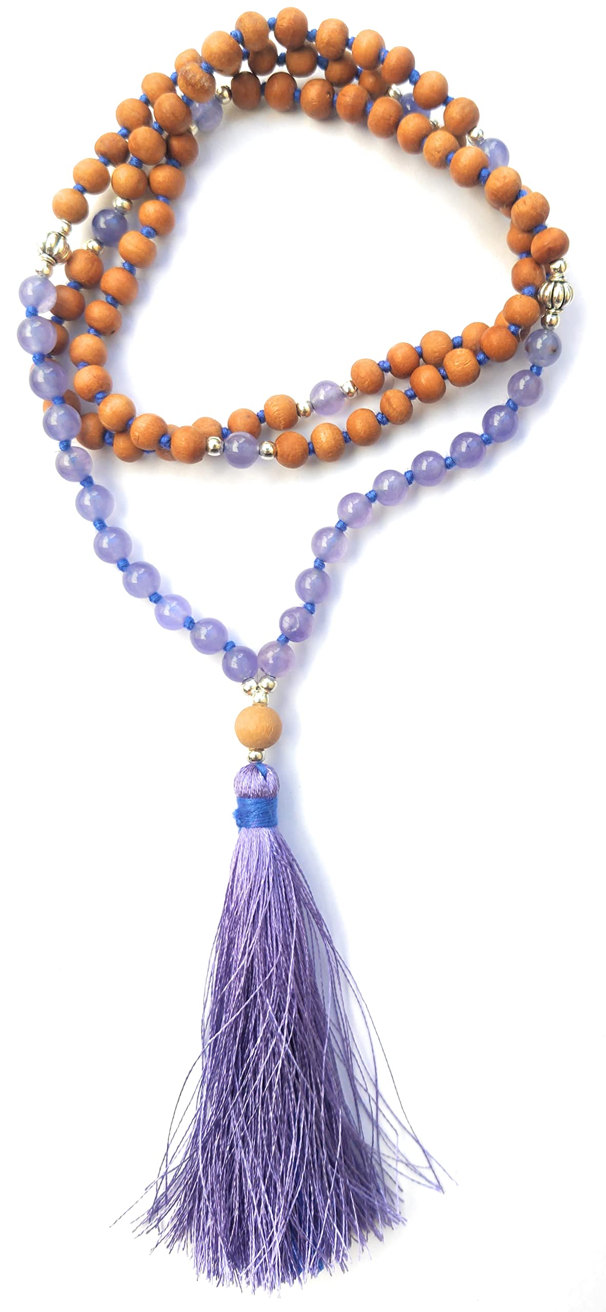 Apnisanskriti Chandan Mala (Sandalwood Rosary) For Men And Women Wearing (6Mm, Medium Size, 108+1, Lab Certified )Natural Chandan Beads