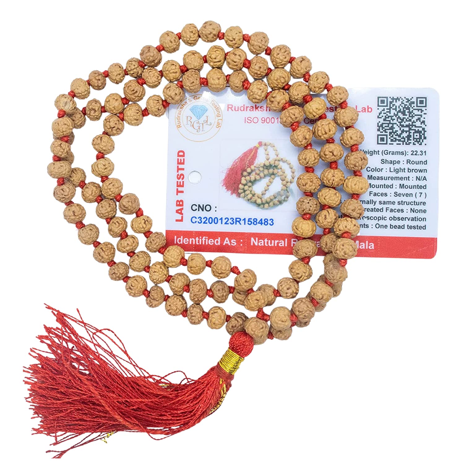 Apnisanskriti 2-10 Mukhi Rudraksha Beads Mala (108 Beads, Lab Certified) - Natural Rudraksha Beads - Pack of 1