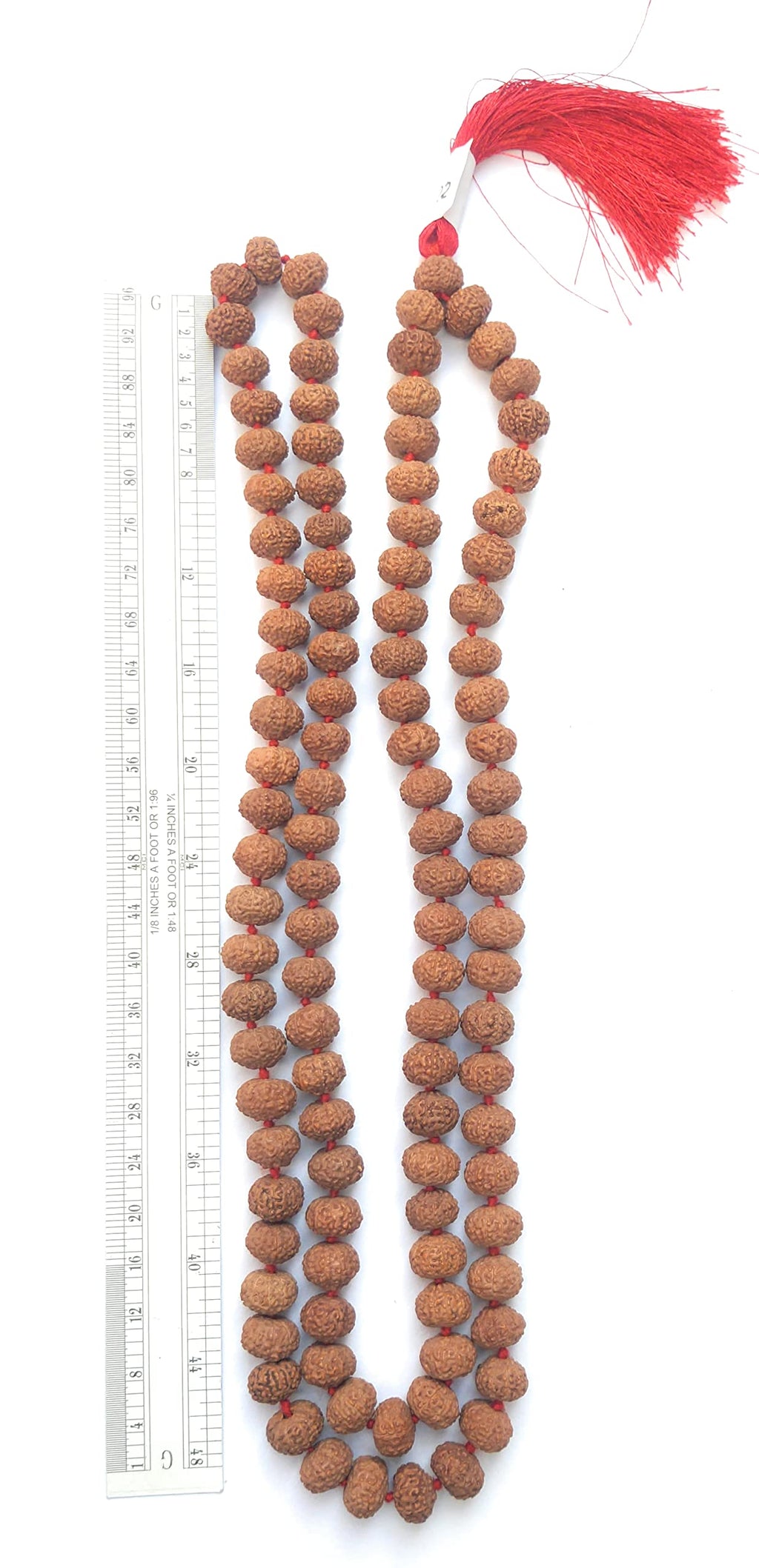 Apnisanskriti 10 Mukhi Rudraksha Beads Mala (13-15Mm, 108 Beads, 10 Faces, Lab Certified) - Natural Rudraksha Beads - Pack Of 1
