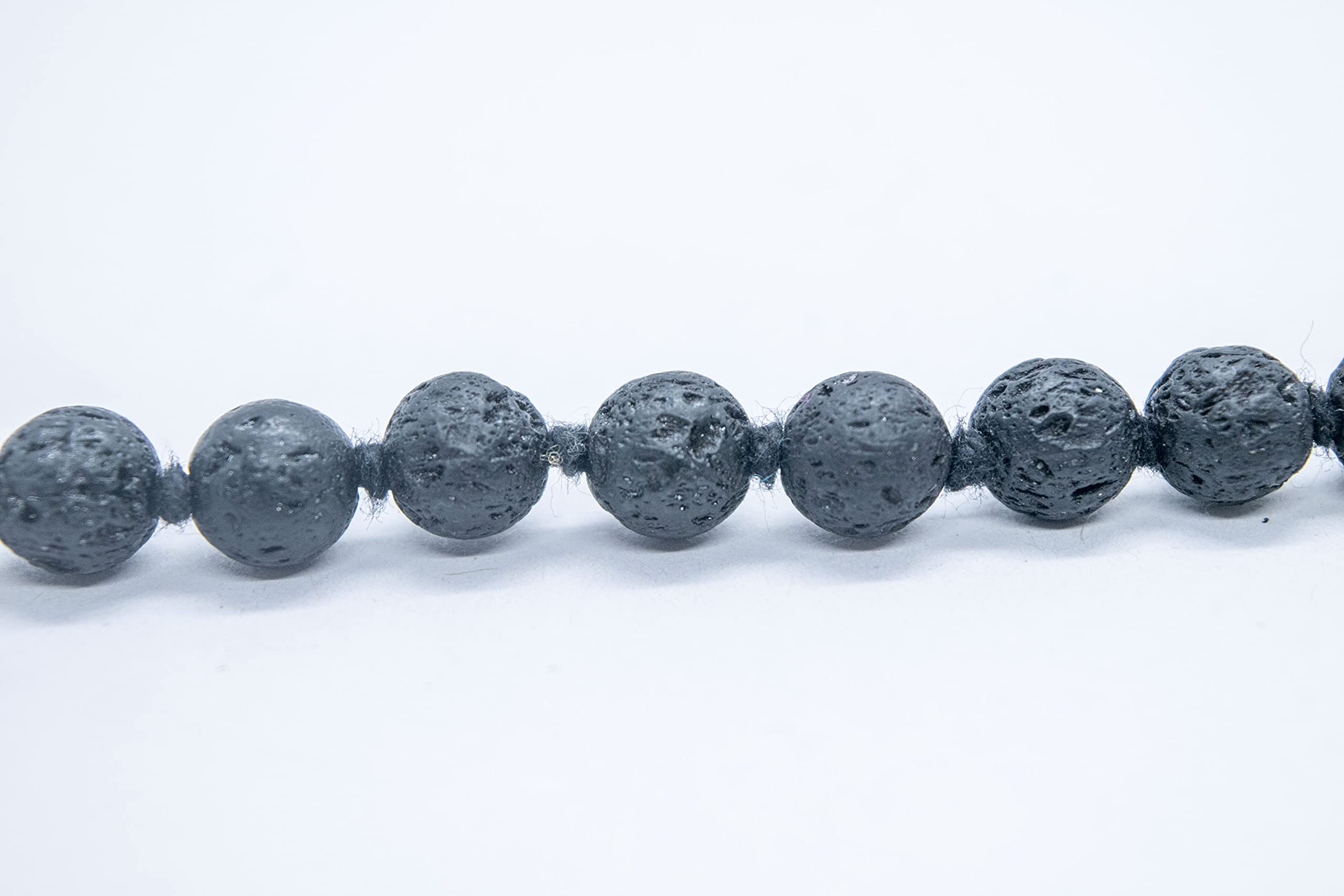 Apnisanskriti Black Valcano Lava Stone Mala for Men and Women (27 Inch, 108+1, Lab Certified) - A+ Black Rare Jwala Mukhi Stone - Pack of 1