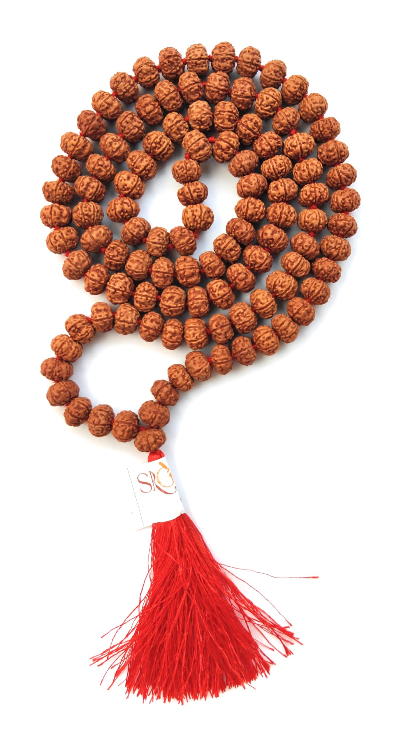 Apnisanskriti Premium Lab Certified 6 Face Rudraksha Mala 9-11mm (Pack of 1)