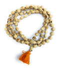 Apnisanskiti Tulsi Mala Japa Bead Natural Spritual Wood Hand Knoted Mala for Wearing and Pooja Japa 108+1 Beads (8mm Oval Shape)